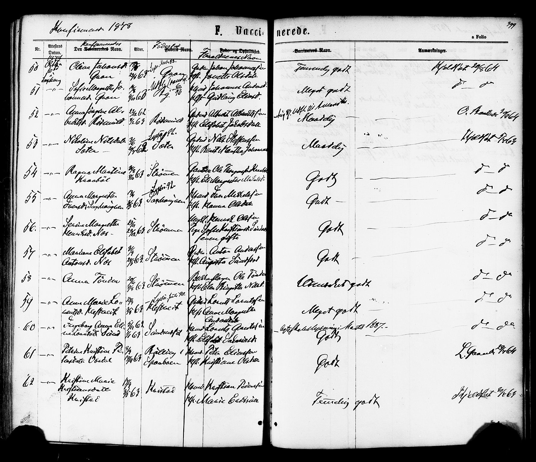 Ministerialprotokoller, klokkerbøker og fødselsregistre - Nord-Trøndelag, SAT/A-1458/730/L0284: Ministerialbok nr. 730A09, 1866-1878, s. 399