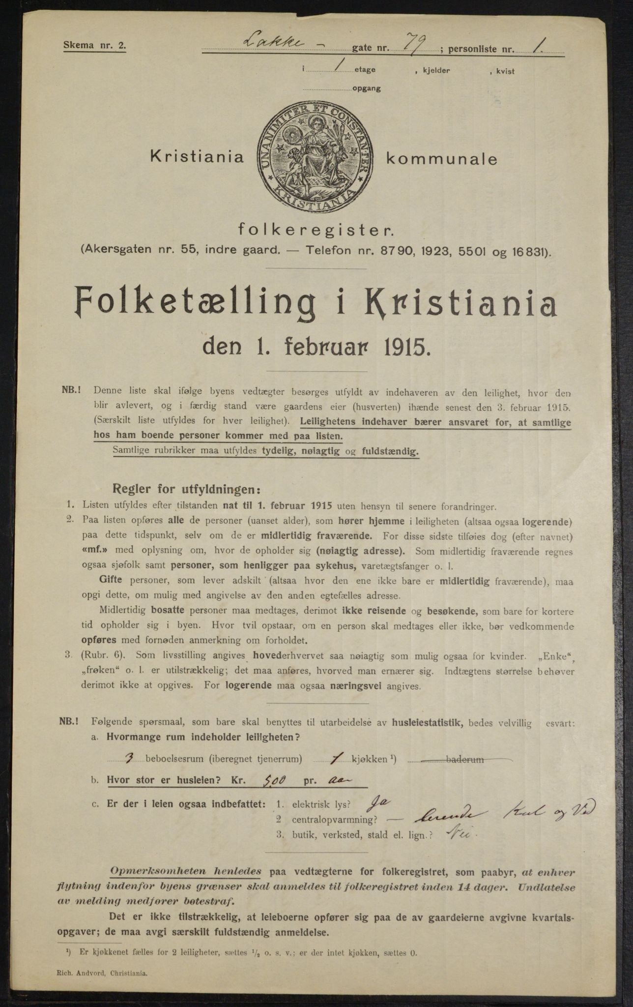 OBA, Kommunal folketelling 1.2.1915 for Kristiania, 1915, s. 55777