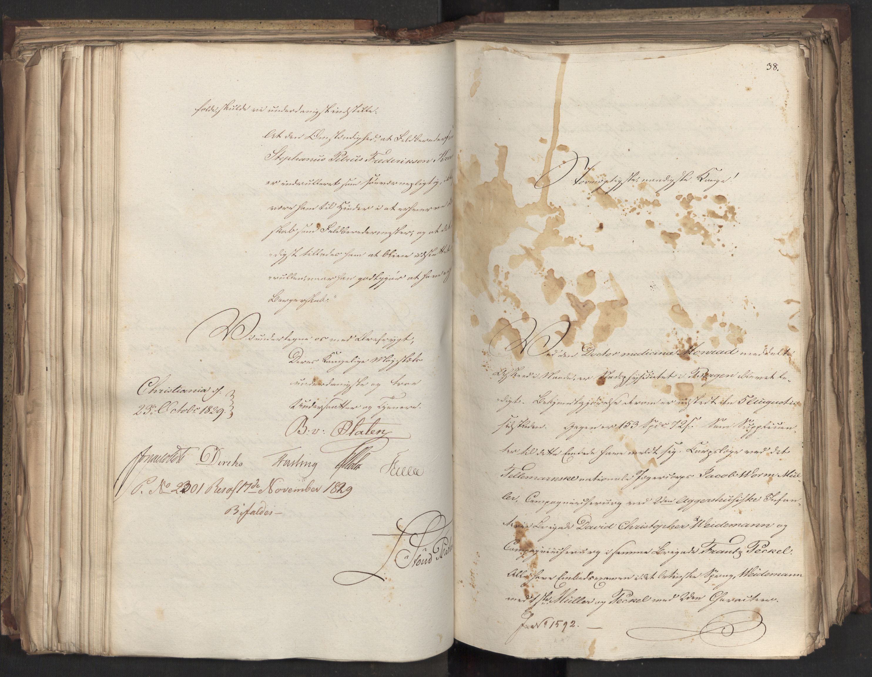Statsrådsavdelingen i Stockholm, AV/RA-S-1003/D/Da/L0061: Regjeringsinnstillinger nr. 1501-1666, 1829, s. 288