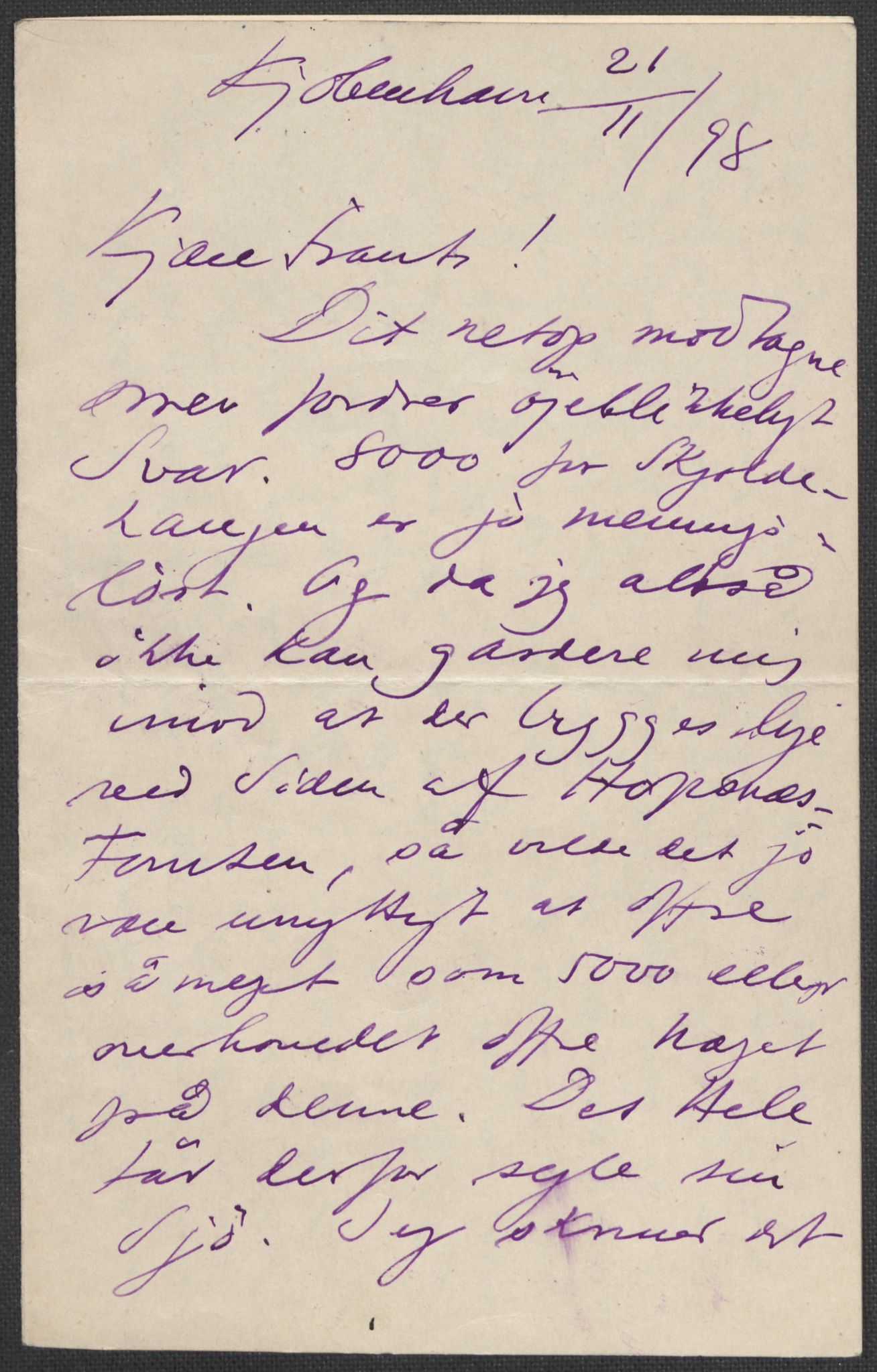 Beyer, Frants, RA/PA-0132/F/L0001: Brev fra Edvard Grieg til Frantz Beyer og "En del optegnelser som kan tjene til kommentar til brevene" av Marie Beyer, 1872-1907, s. 535