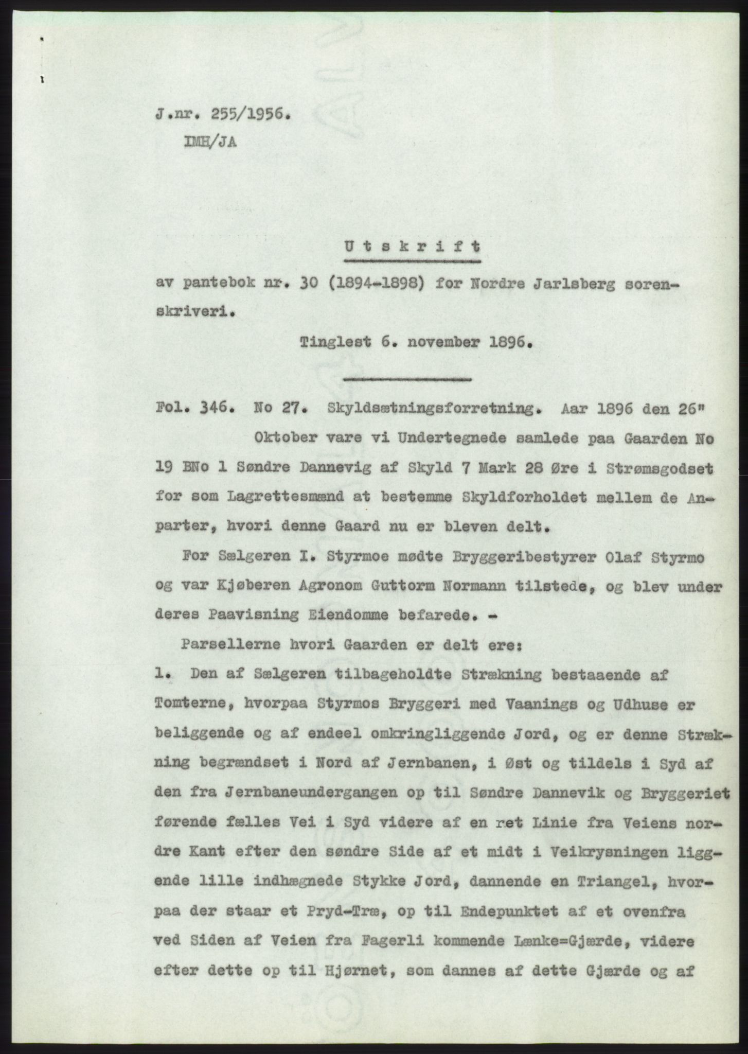 Statsarkivet i Kongsberg, SAKO/A-0001, 1955-1956, s. 325