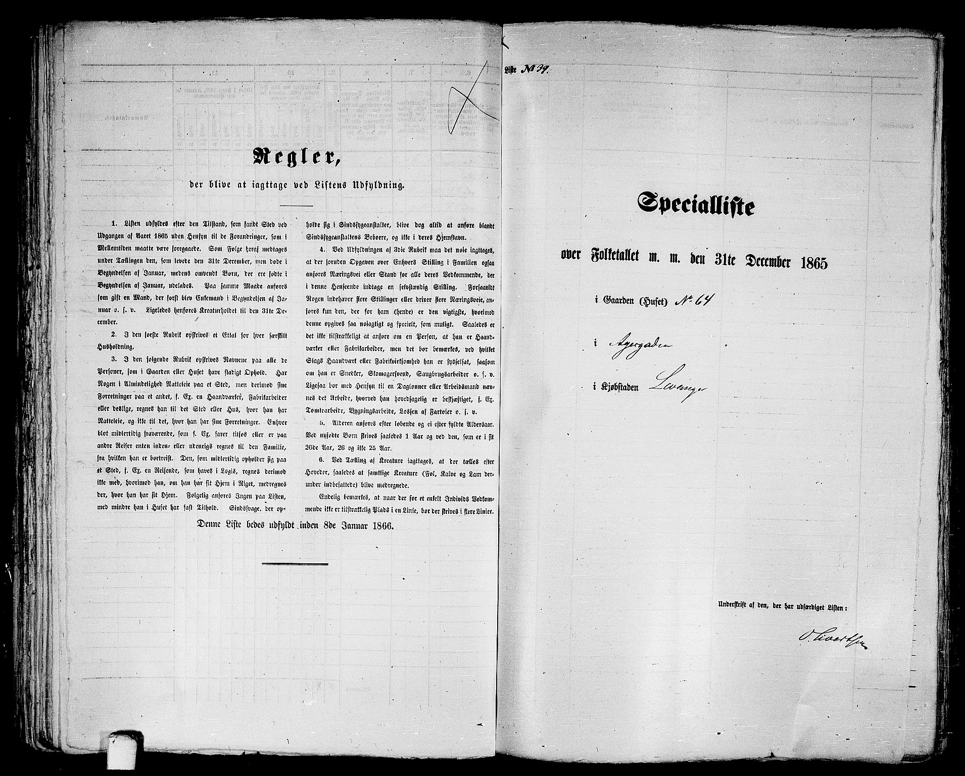 RA, Folketelling 1865 for 1701B Levanger prestegjeld, Levanger kjøpstad, 1865, s. 81