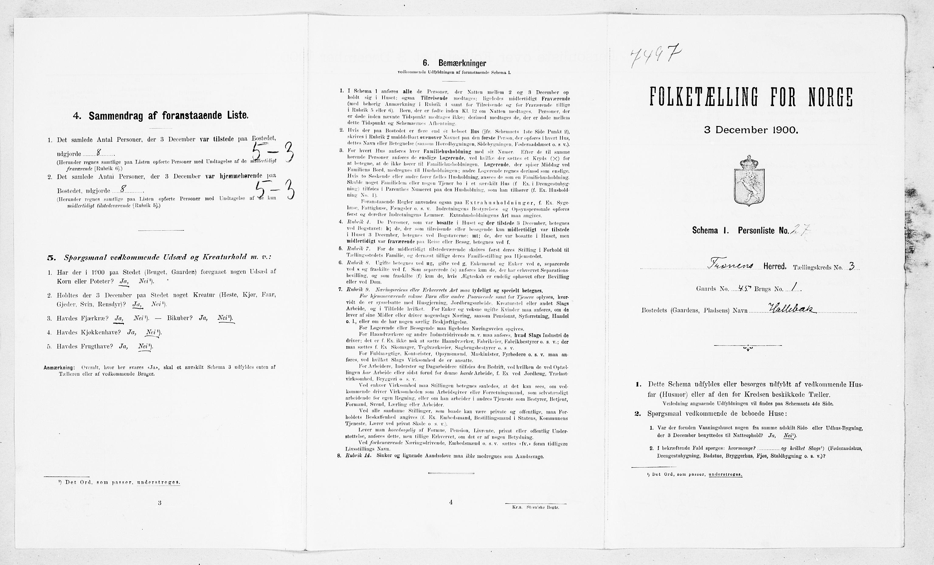 SAT, Folketelling 1900 for 1548 Fræna herred, 1900, s. 457
