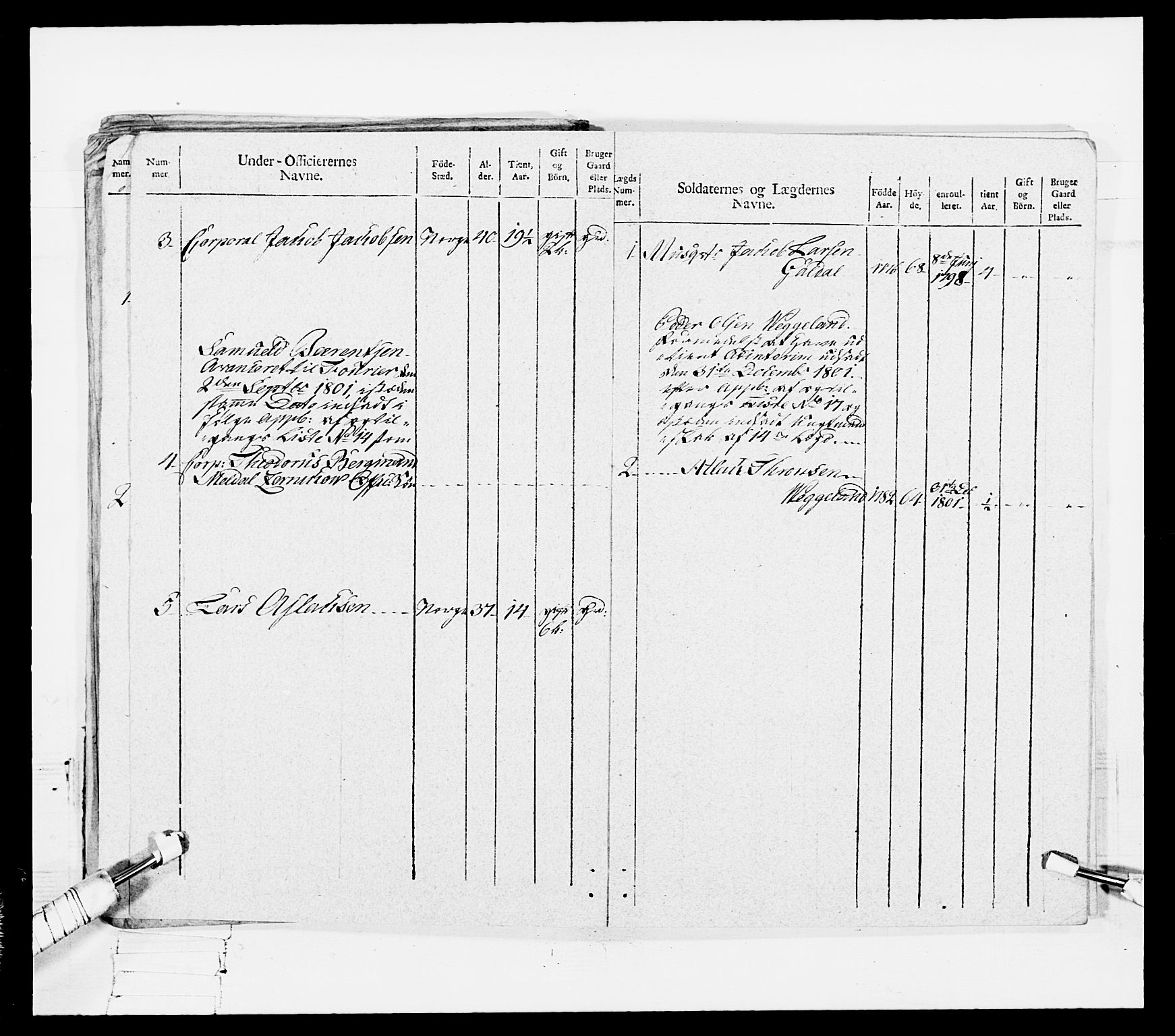 Generalitets- og kommissariatskollegiet, Det kongelige norske kommissariatskollegium, AV/RA-EA-5420/E/Eh/L0108: Vesterlenske nasjonale infanteriregiment, 1791-1802, s. 361