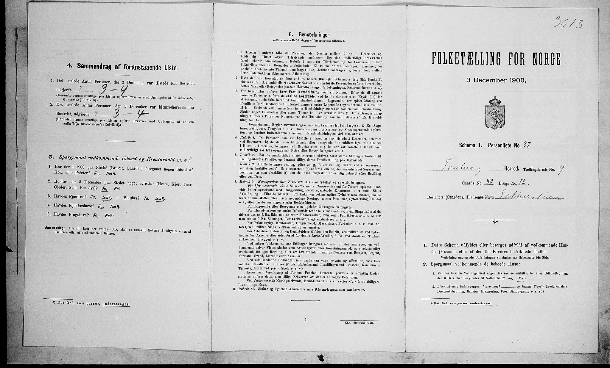 SAH, Folketelling 1900 for 0524 Fåberg herred, 1900, s. 963