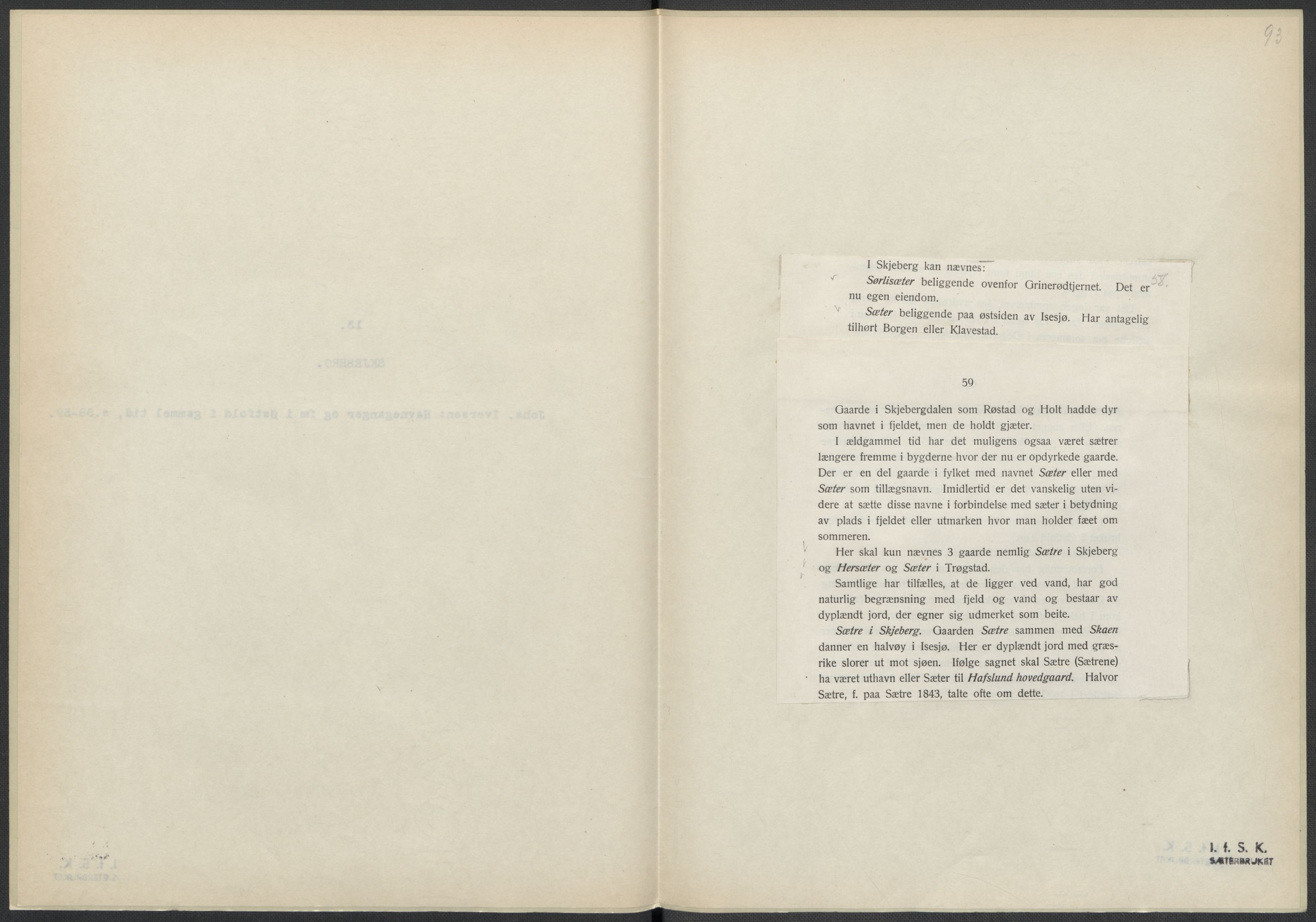 Instituttet for sammenlignende kulturforskning, AV/RA-PA-0424/F/Fc/L0002/0001: Eske B2: / Østfold (perm I), 1932-1935, s. 93