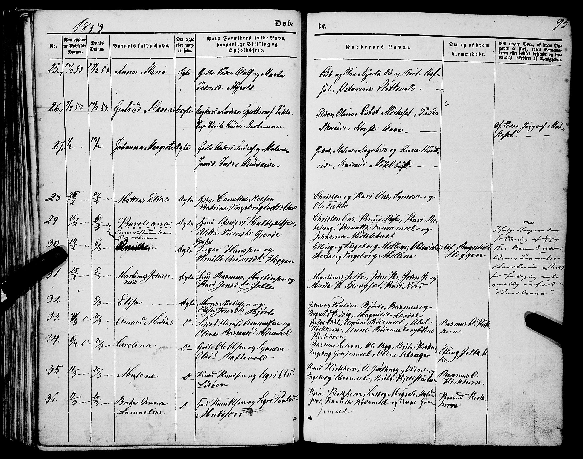 Eid sokneprestembete, AV/SAB-A-82301/H/Haa/Haaa/L0007: Ministerialbok nr. A 7, 1844-1858, s. 95