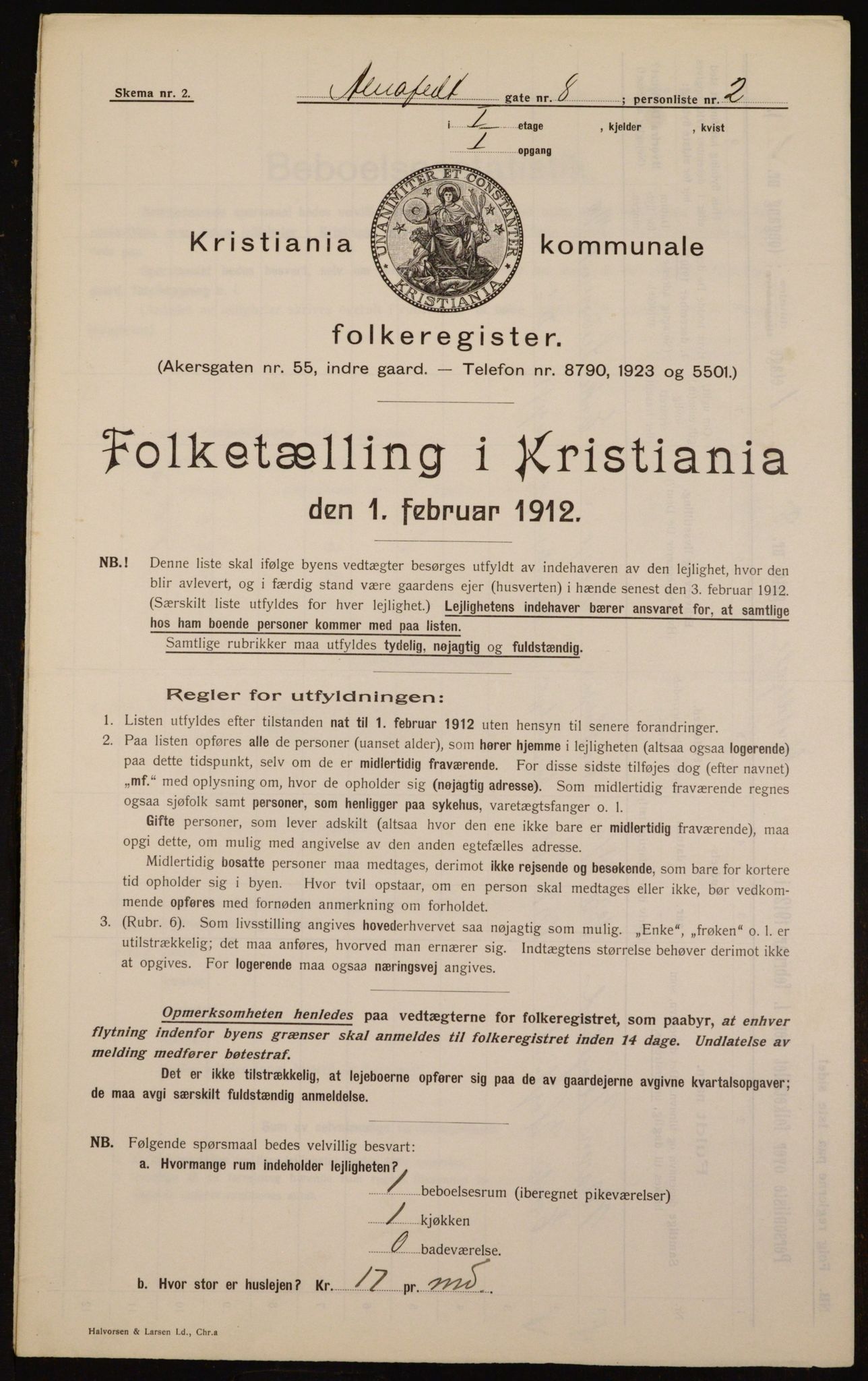 OBA, Kommunal folketelling 1.2.1912 for Kristiania, 1912, s. 1210