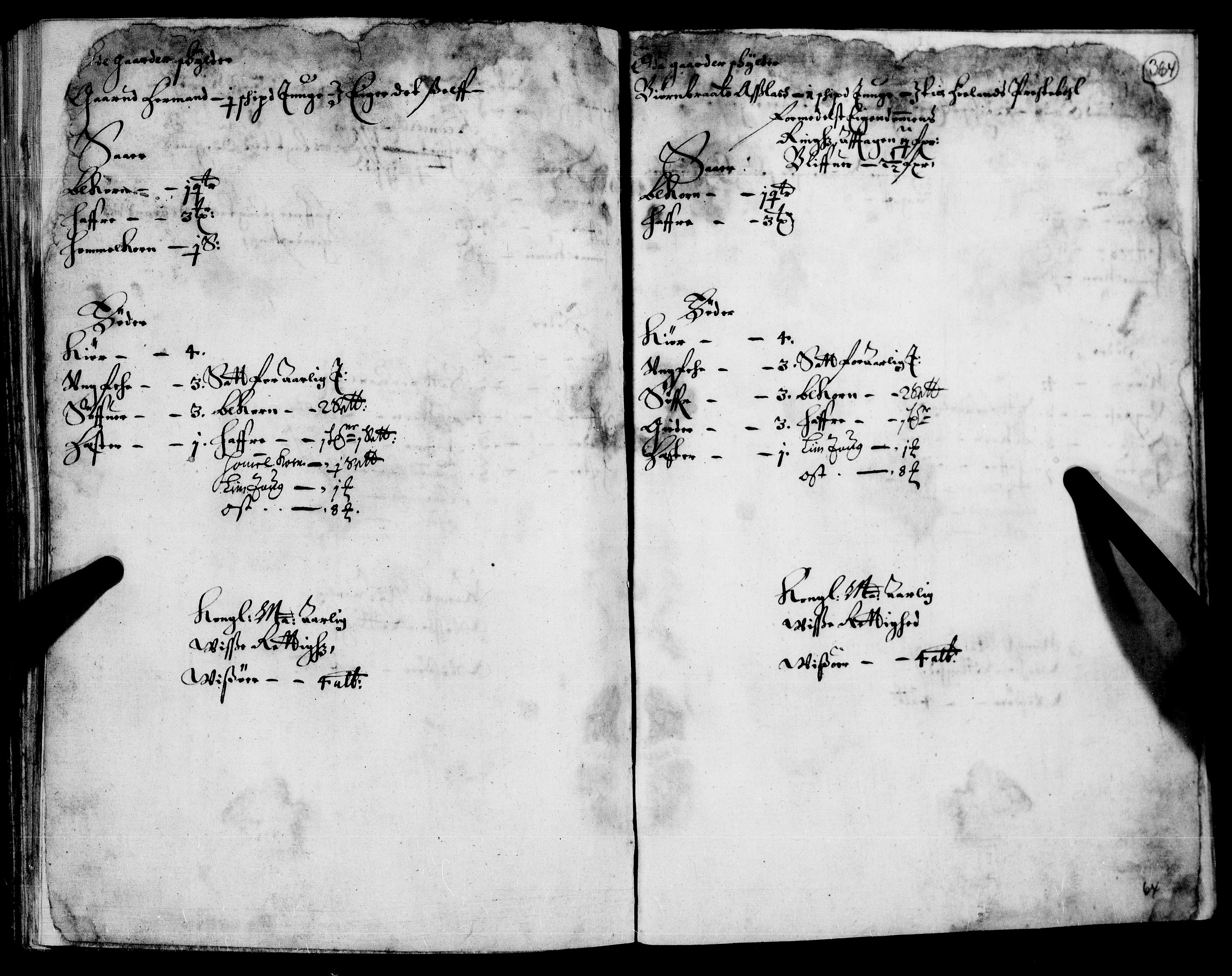 Rentekammeret inntil 1814, Realistisk ordnet avdeling, AV/RA-EA-4070/N/Nb/Nba/L0008: Nedre Romerike fogderi, 2. del, 1666, s. 363b-364a