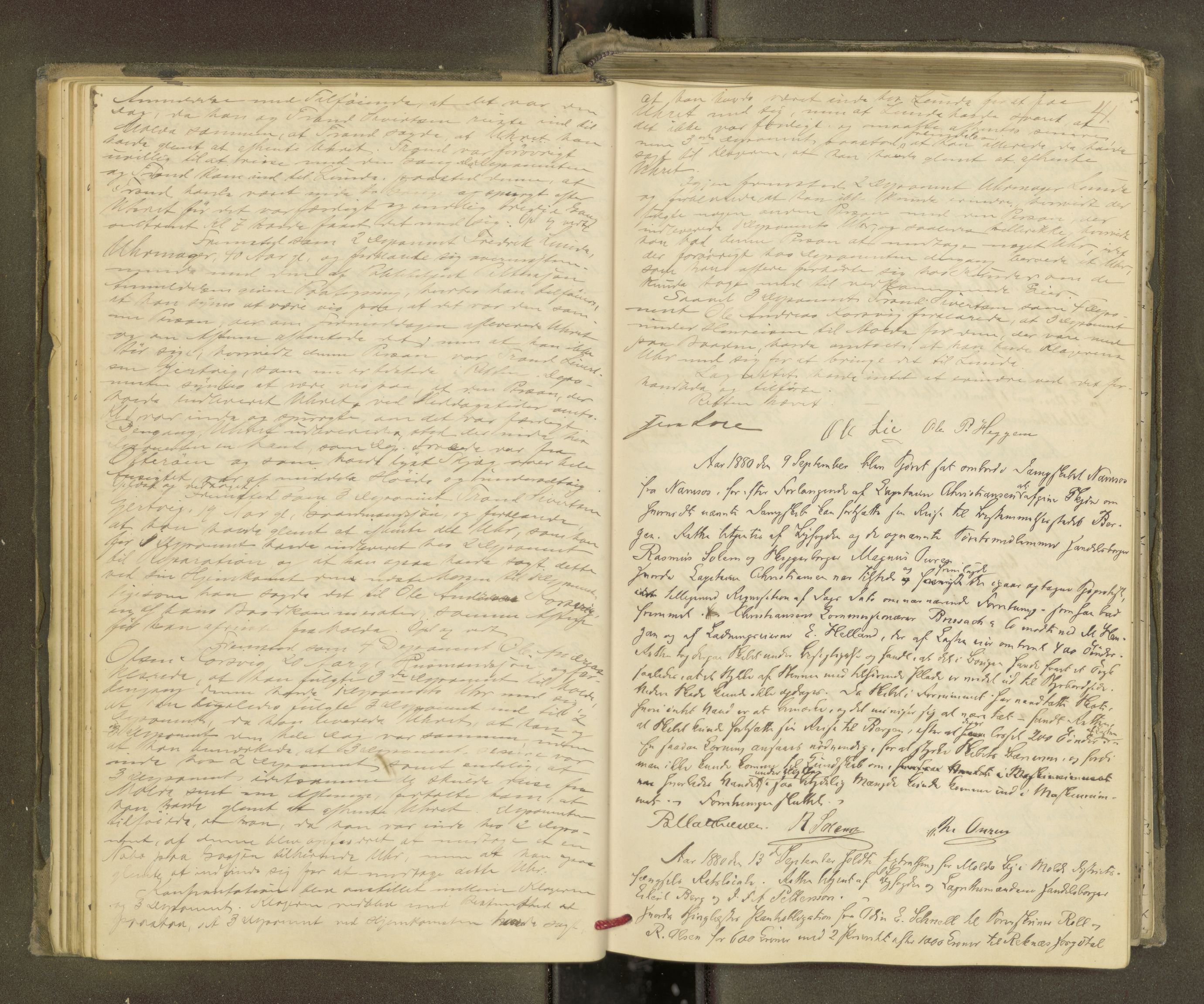 Molde byfogd, AV/SAT-A-0025/1/1A/L0012: Justisprotokoll, 1879-1890, s. 40b-41a