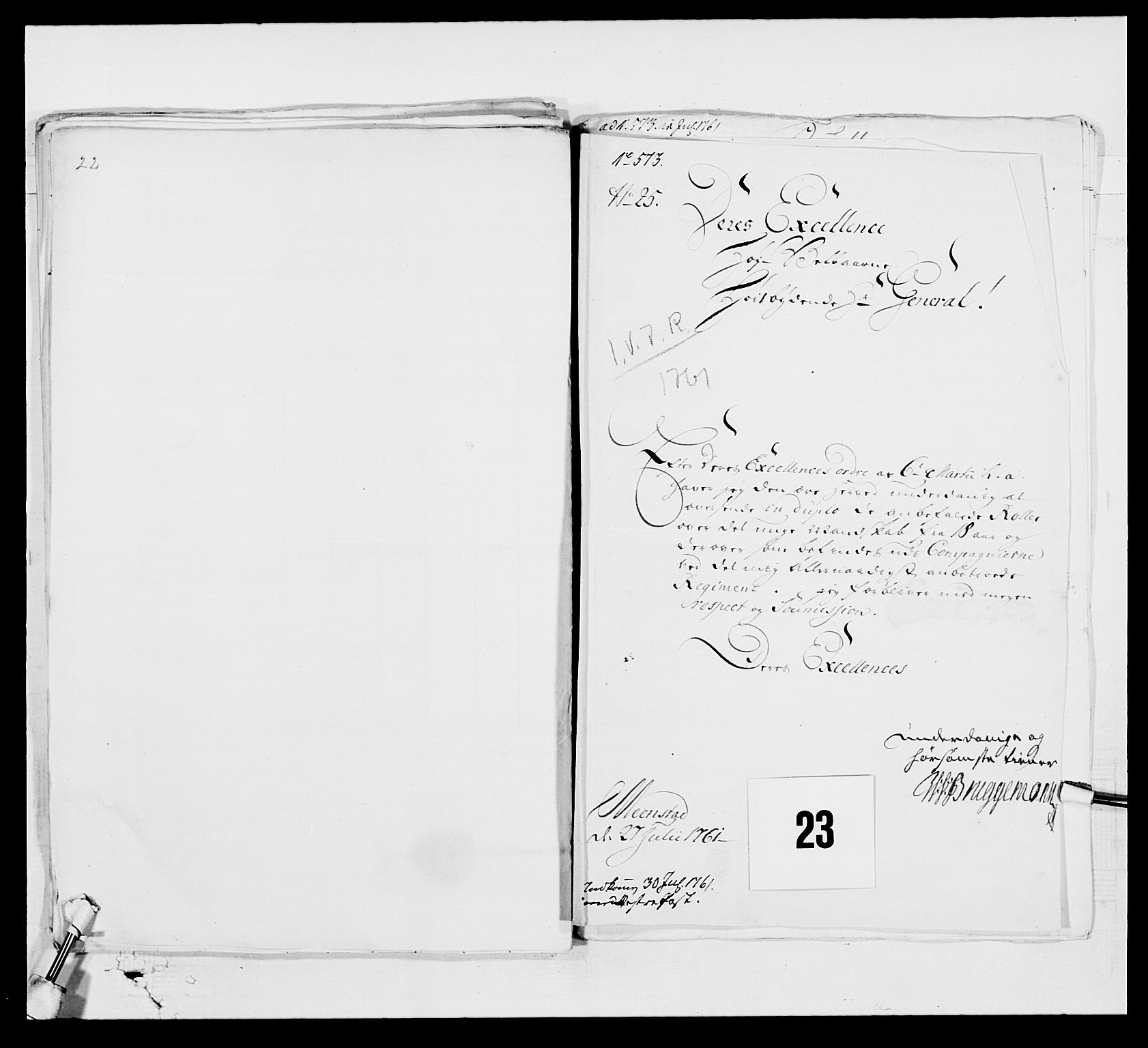 Kommanderende general (KG I) med Det norske krigsdirektorium, AV/RA-EA-5419/E/Ea/L0522b: 1. Vesterlenske regiment, 1756-1767, s. 168