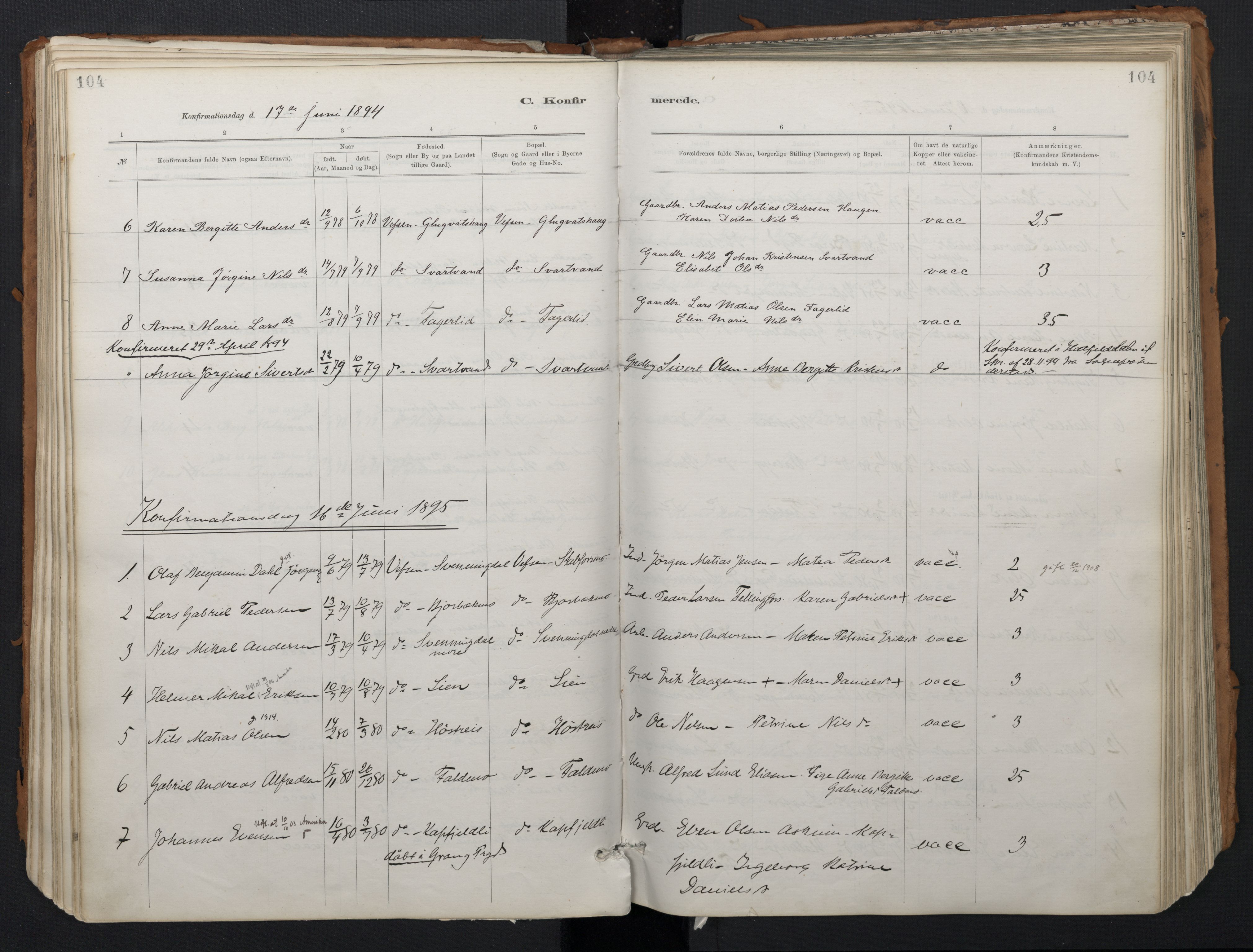 Ministerialprotokoller, klokkerbøker og fødselsregistre - Nordland, AV/SAT-A-1459/824/L0338: Ministerialbok nr. 824A01, 1880-1915, s. 104