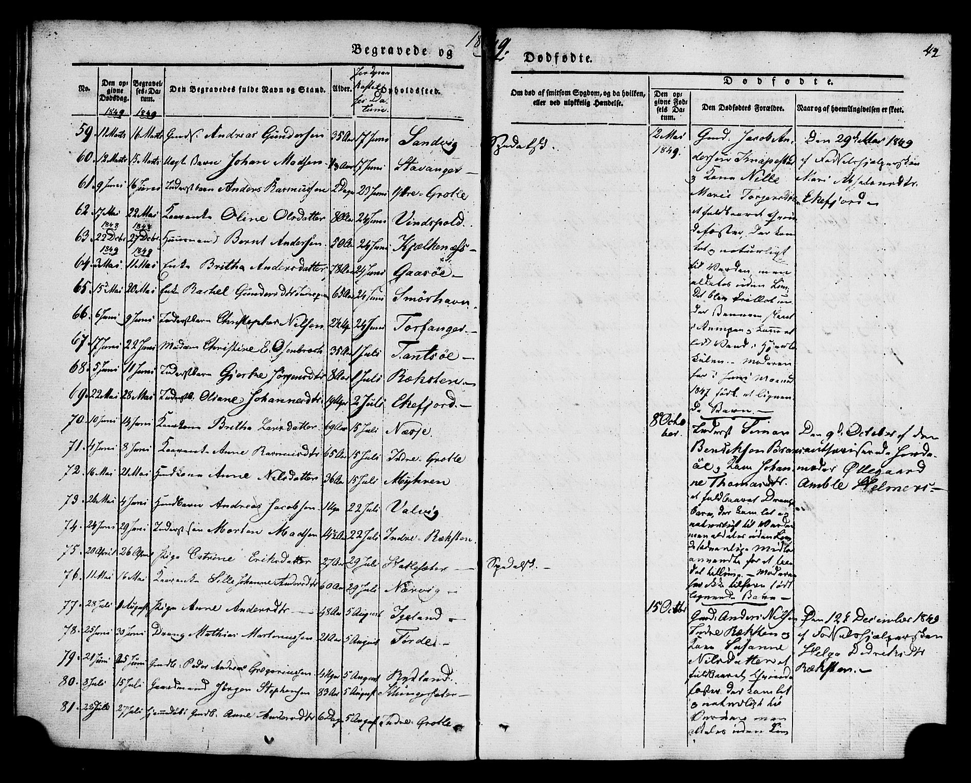 Kinn sokneprestembete, AV/SAB-A-80801/H/Haa/Haaa/L0011: Ministerialbok nr. A 11, 1841-1855, s. 42