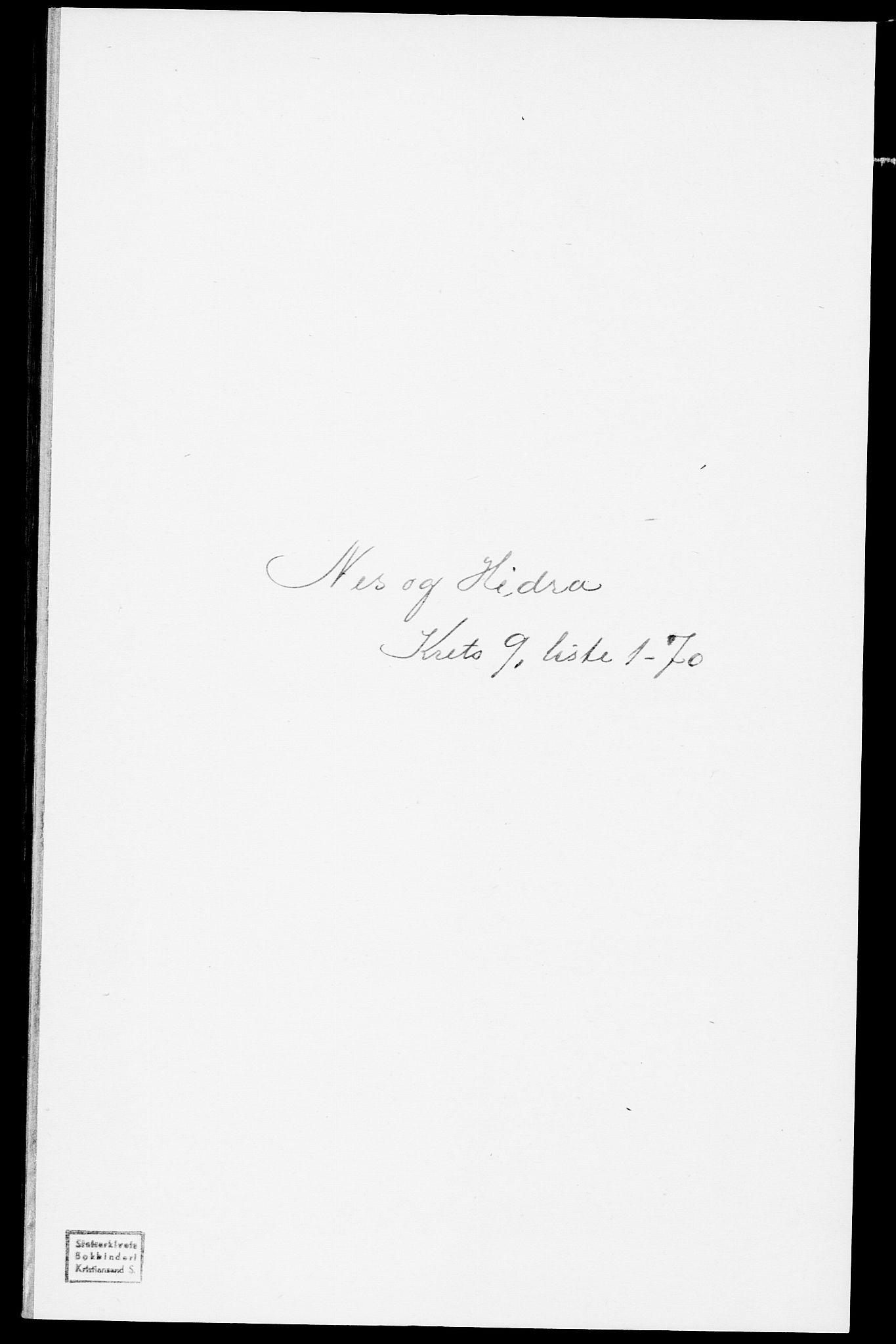 SAK, Folketelling 1875 for 1042L Flekkefjord prestegjeld, Nes sokn og Hidra sokn, 1875, s. 1061