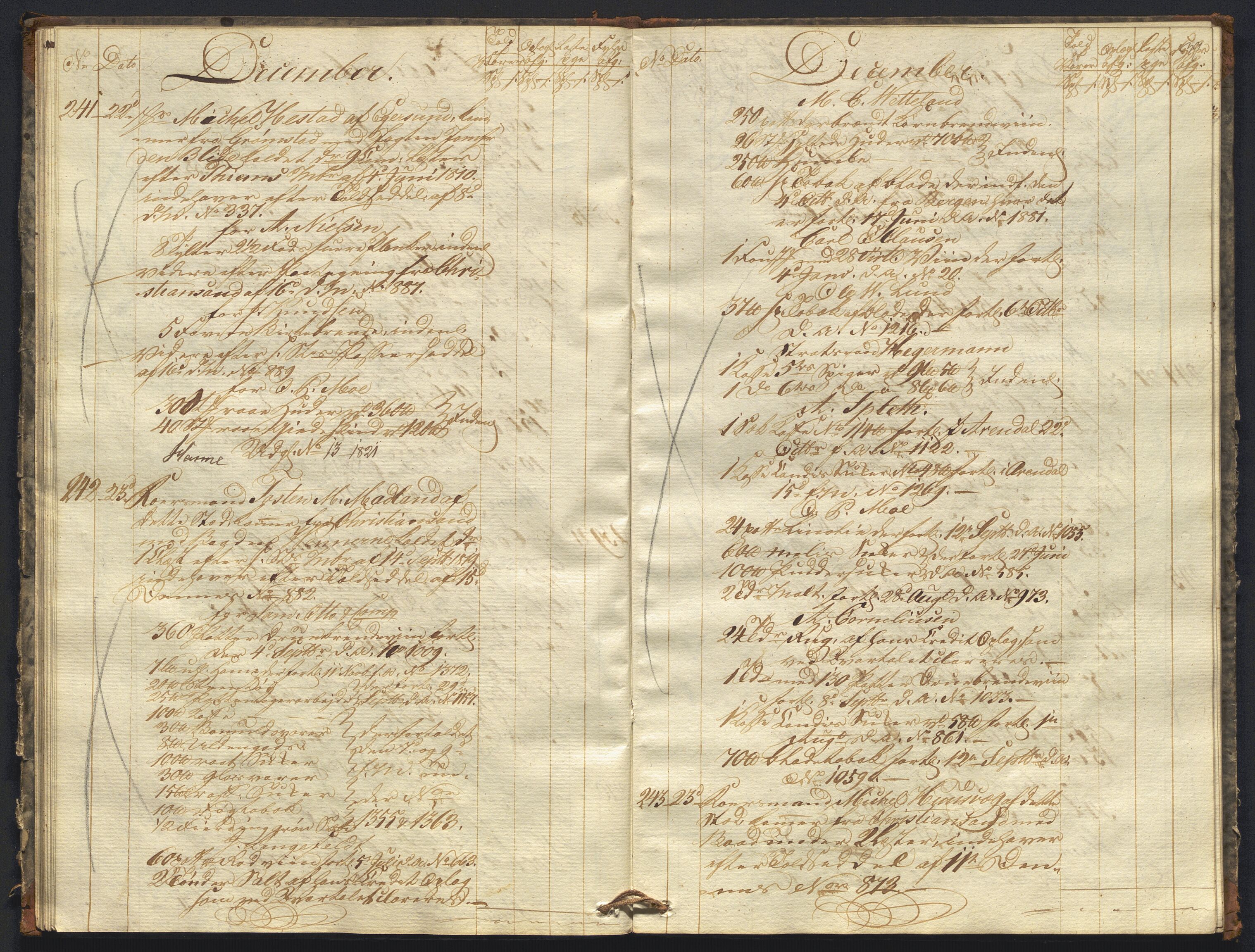 Revisjonsdepartementet, 2. revisjonskontor, AV/RA-S-1115/E/E010/L0060: Egersund: Tollbok, 1820, s. 38b-39a
