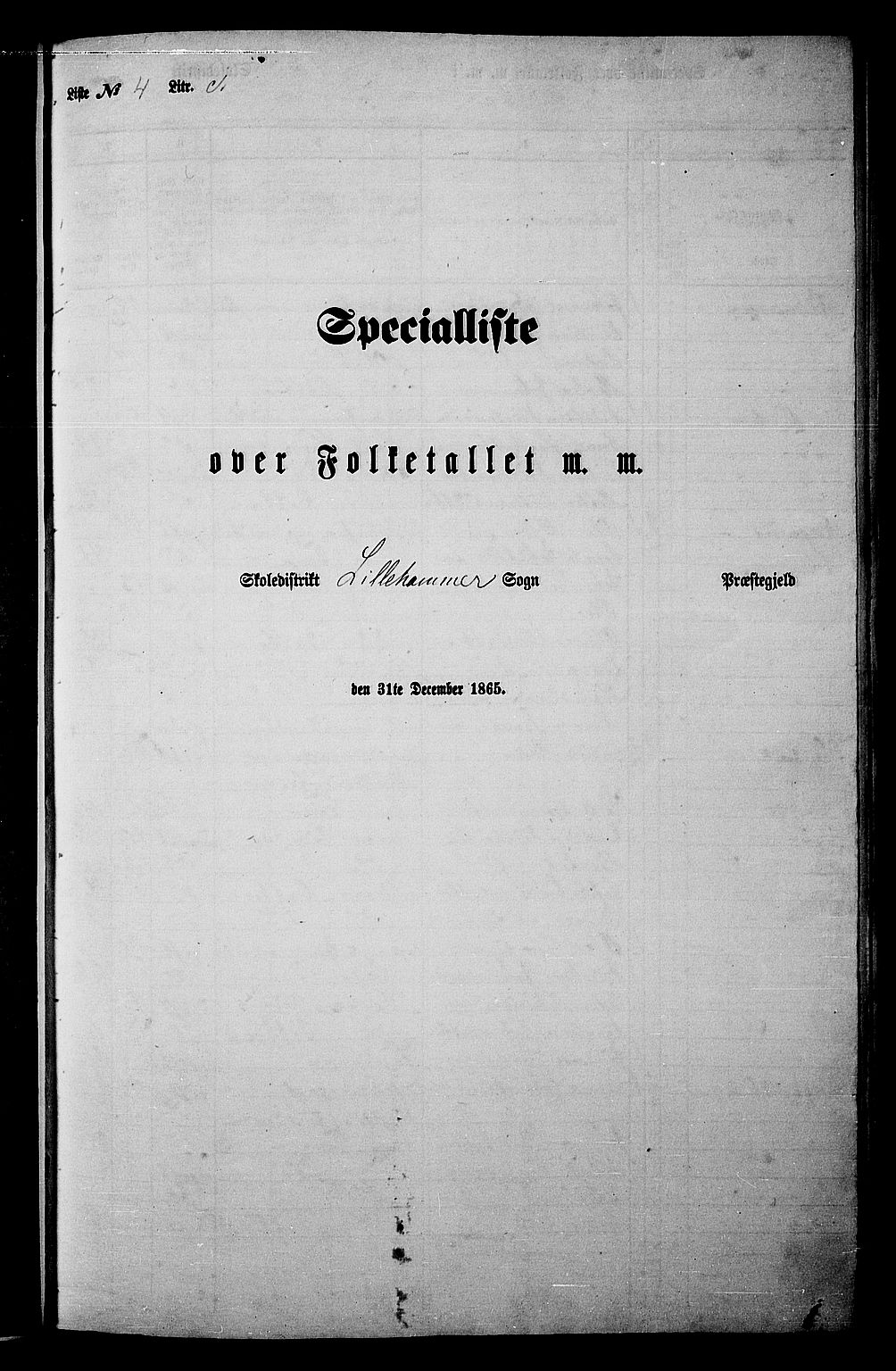 RA, Folketelling 1865 for 0524L Fåberg prestegjeld, Fåberg sokn og Lillehammer landsokn, 1865, s. 107