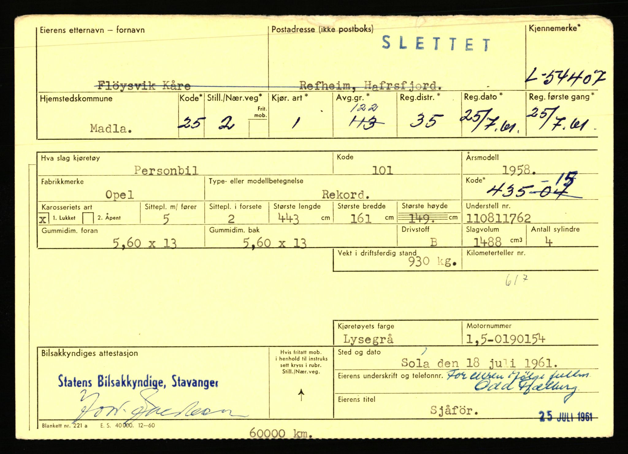 Stavanger trafikkstasjon, AV/SAST-A-101942/0/F/L0054: L-54200 - L-55699, 1930-1971, s. 429