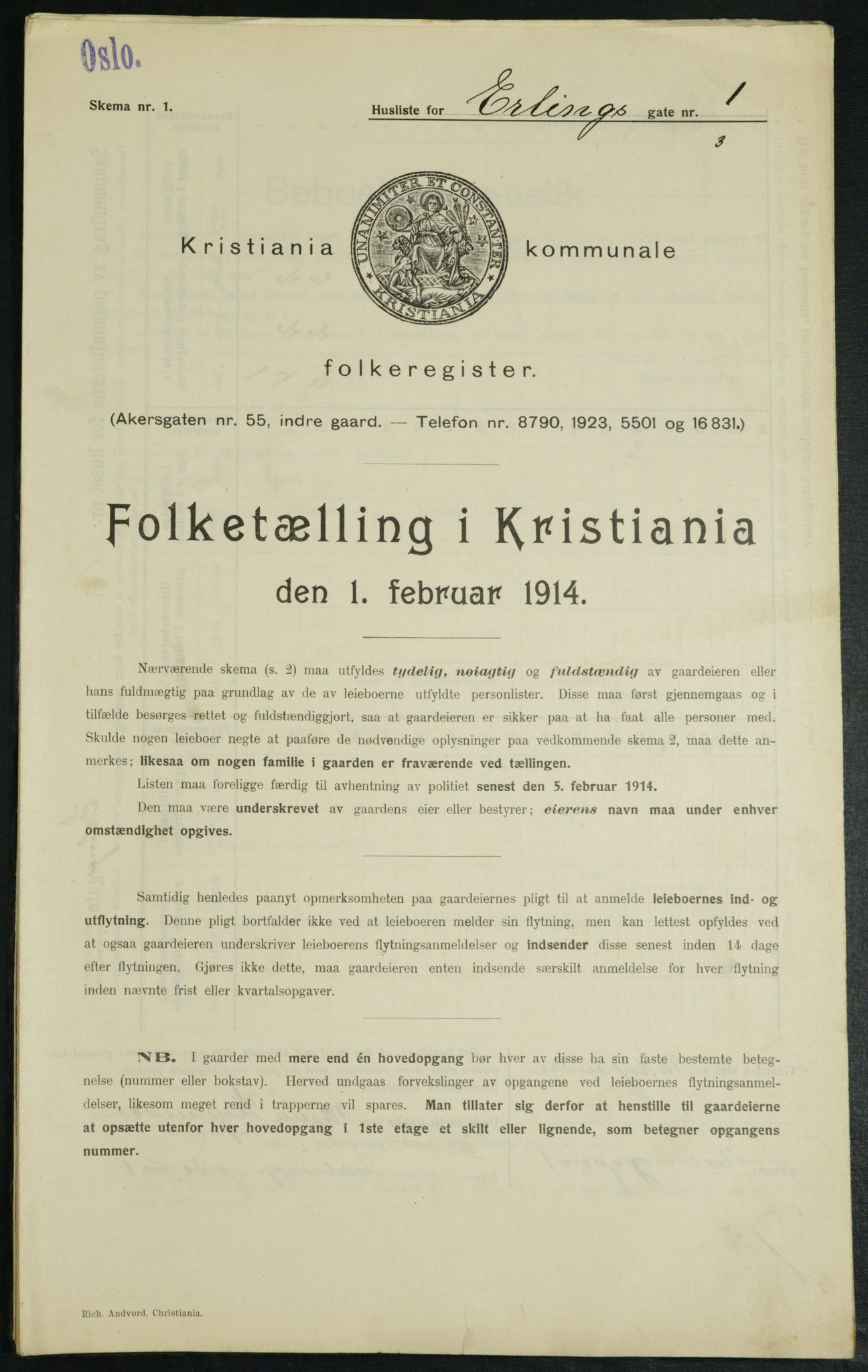 OBA, Kommunal folketelling 1.2.1914 for Kristiania, 1914, s. 22130