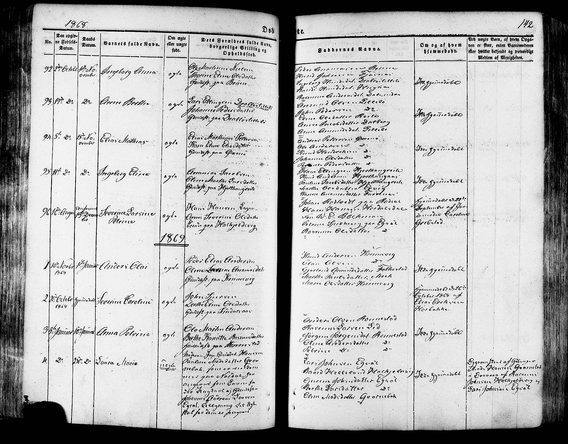 Ministerialprotokoller, klokkerbøker og fødselsregistre - Møre og Romsdal, AV/SAT-A-1454/511/L0140: Ministerialbok nr. 511A07, 1851-1878, s. 142