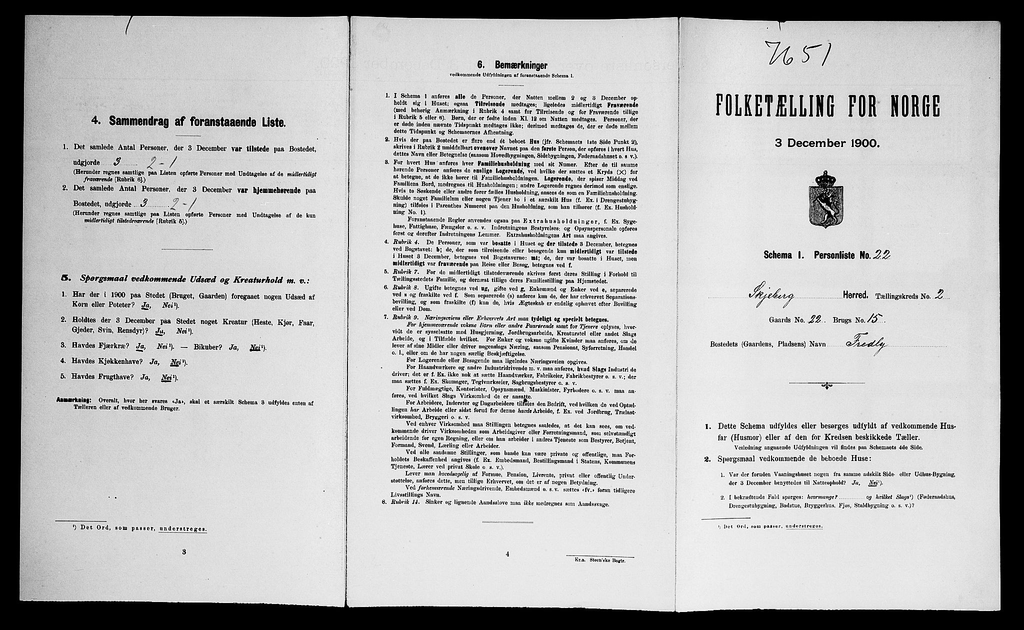 SAO, Folketelling 1900 for 0115 Skjeberg herred, 1900, s. 526