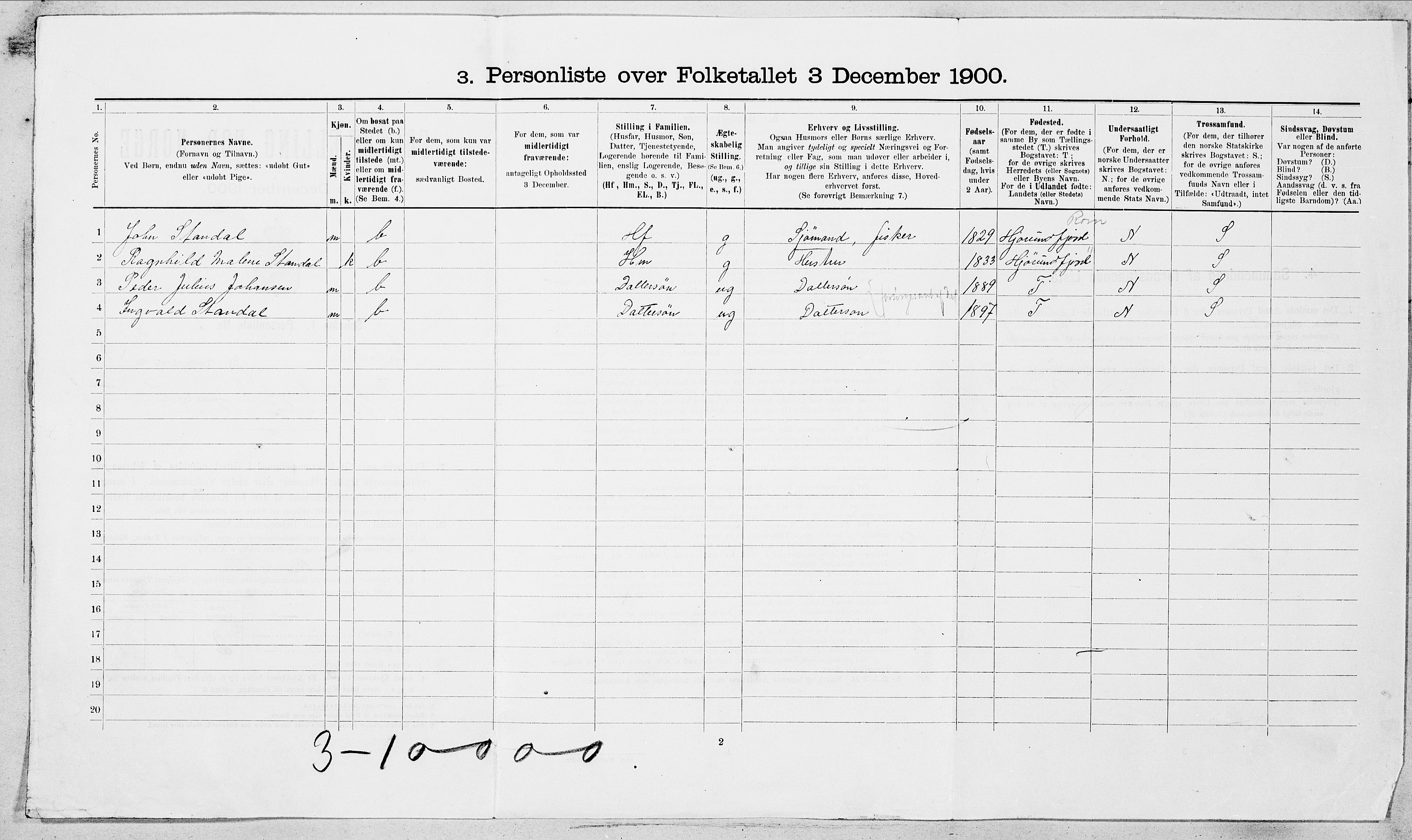 SAT, Folketelling 1900 for 1501 Ålesund kjøpstad, 1900, s. 4619