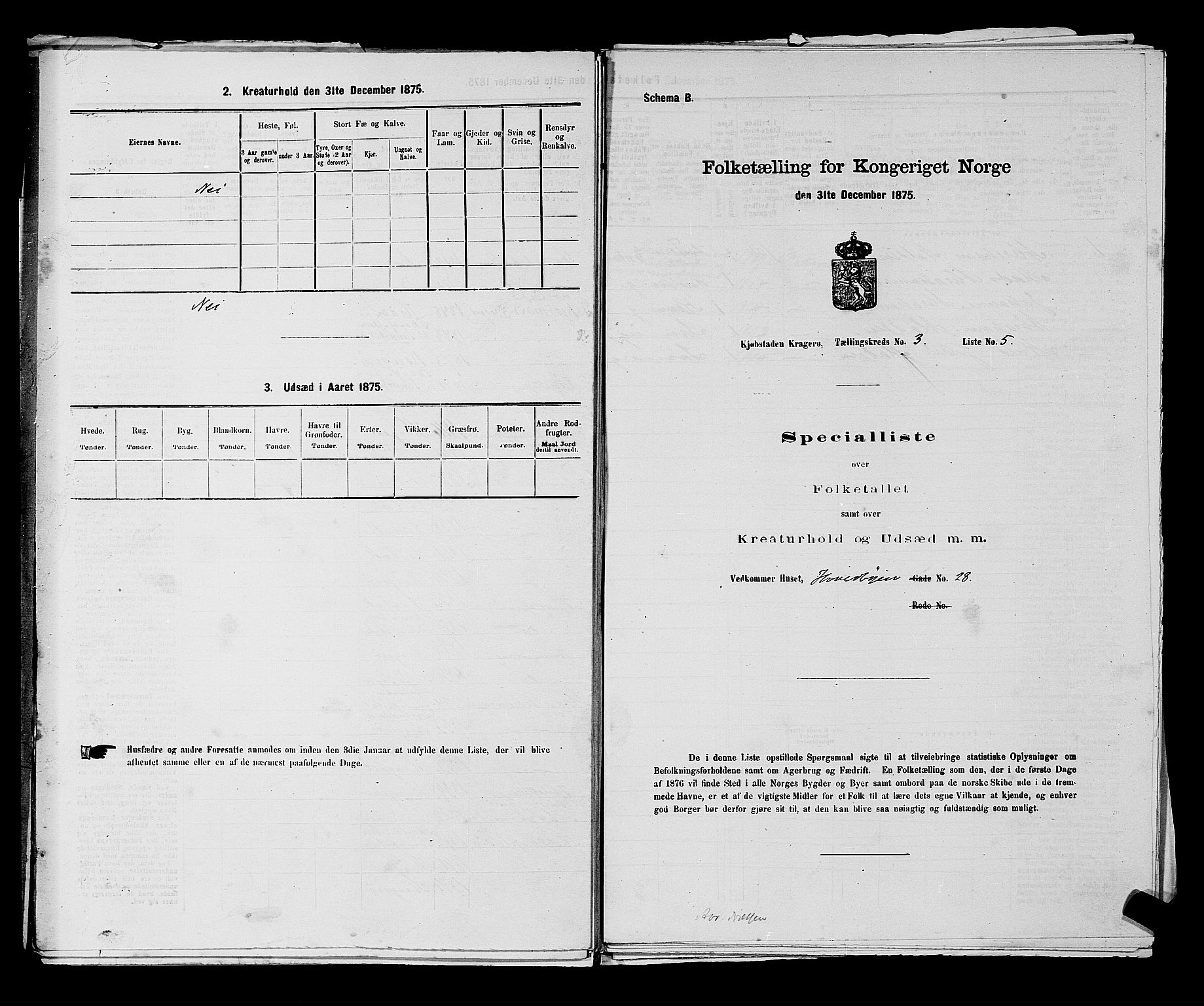 SAKO, Folketelling 1875 for 0801P Kragerø prestegjeld, 1875, s. 73