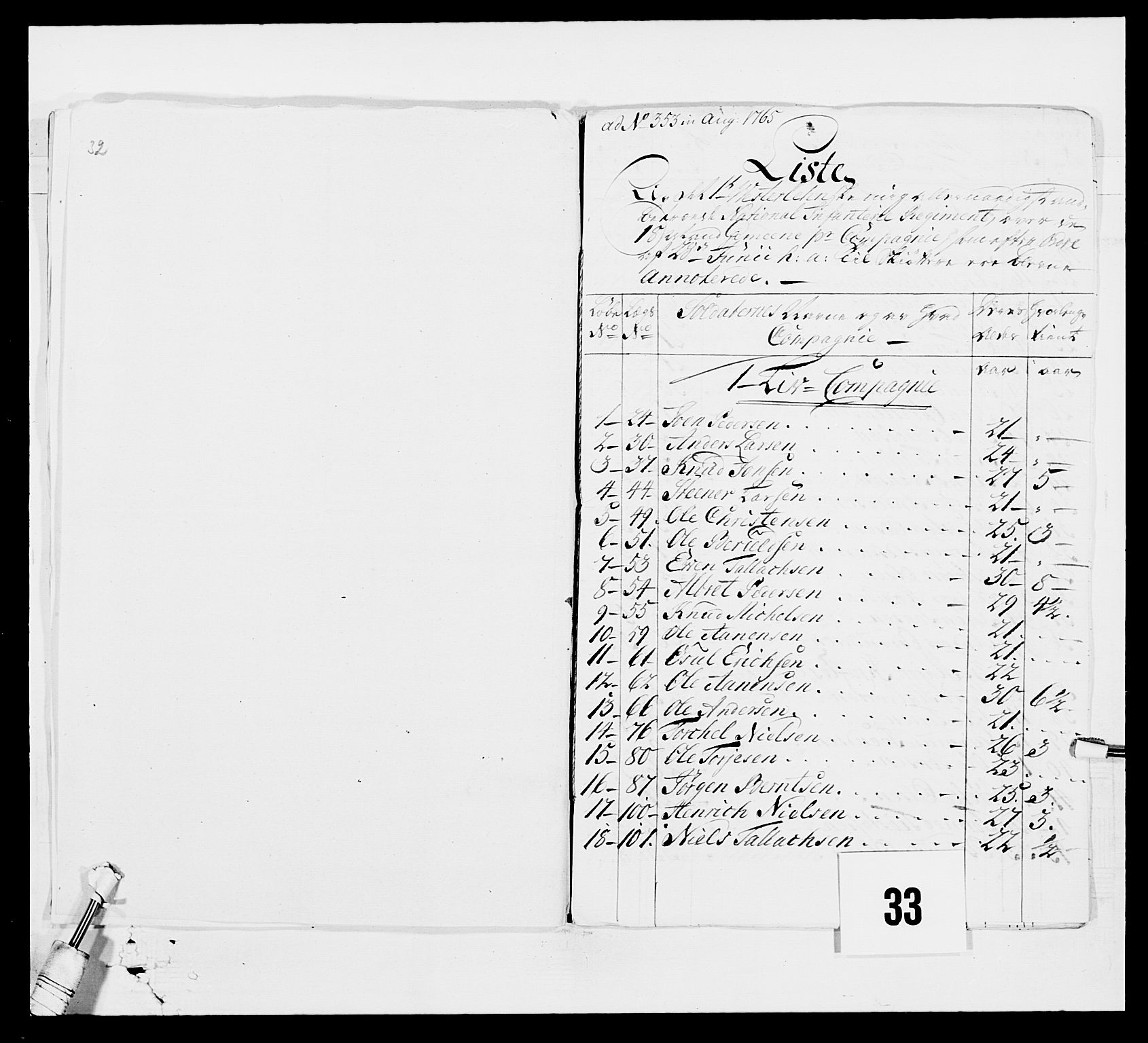 Kommanderende general (KG I) med Det norske krigsdirektorium, AV/RA-EA-5419/E/Ea/L0522b: 1. Vesterlenske regiment, 1756-1767, s. 222