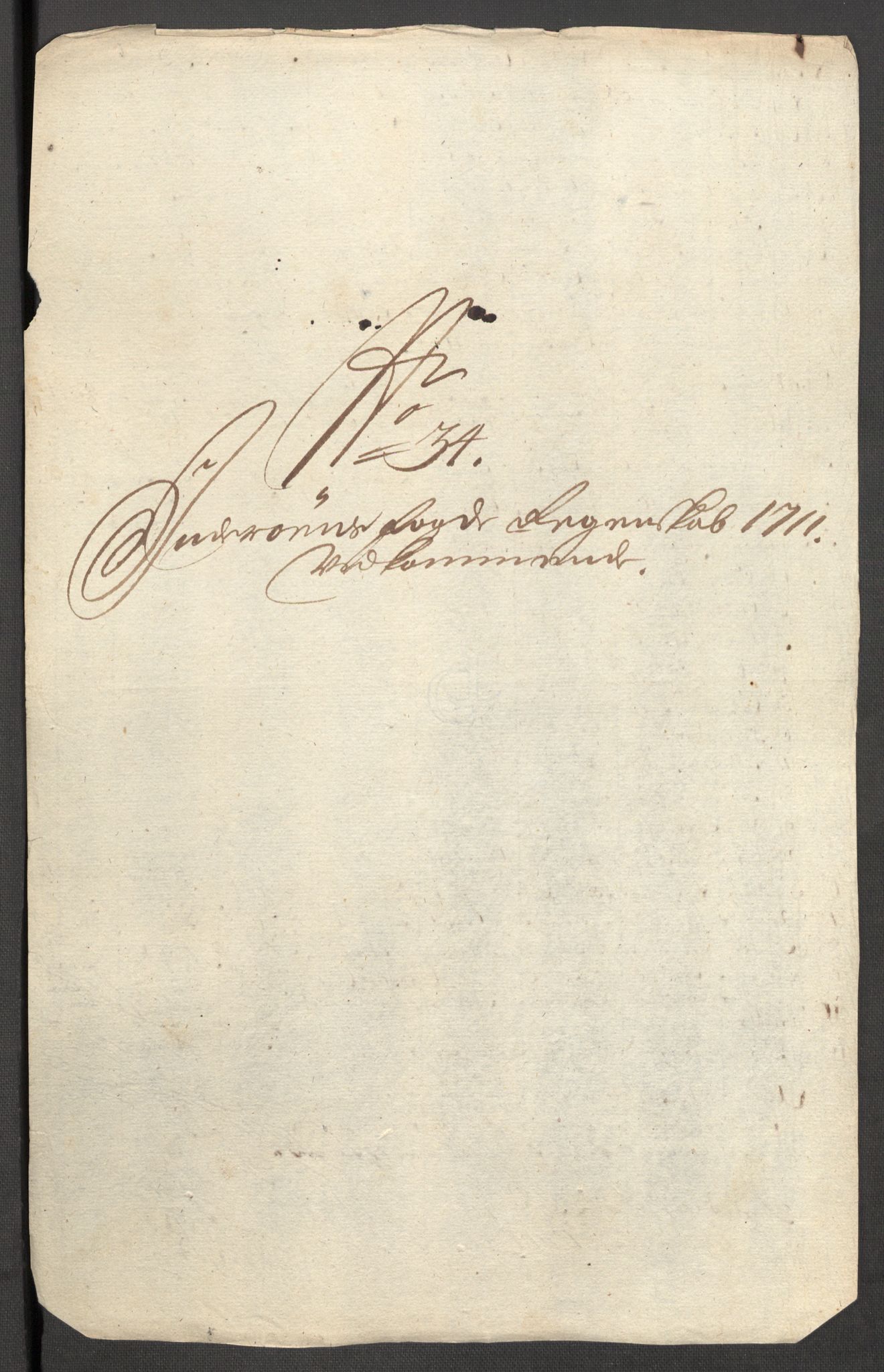 Rentekammeret inntil 1814, Reviderte regnskaper, Fogderegnskap, AV/RA-EA-4092/R63/L4319: Fogderegnskap Inderøy, 1711, s. 306