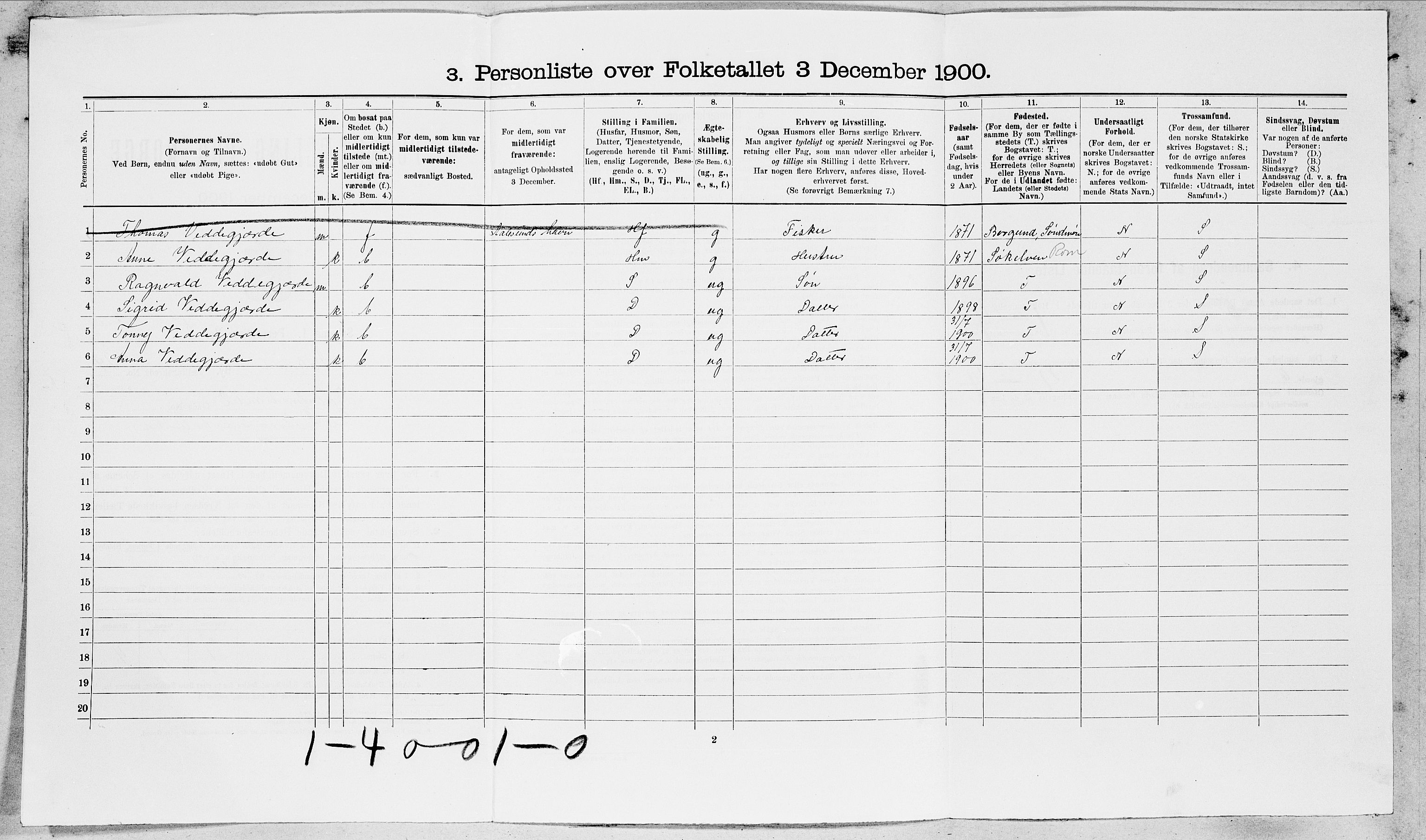 SAT, Folketelling 1900 for 1501 Ålesund kjøpstad, 1900, s. 4749