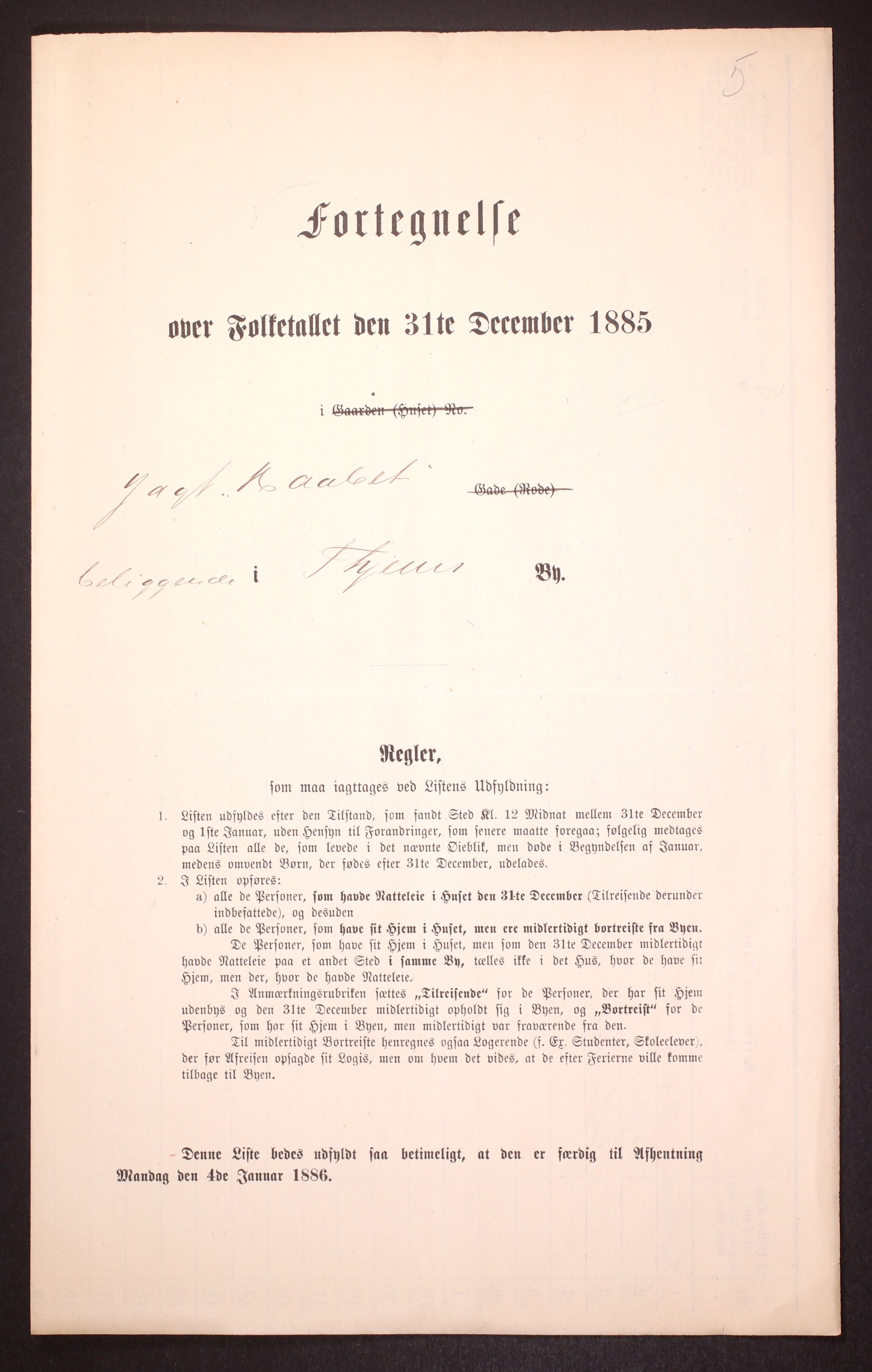 SAT, Folketelling 1885 for 1601 Trondheim kjøpstad, 1885, s. 2679