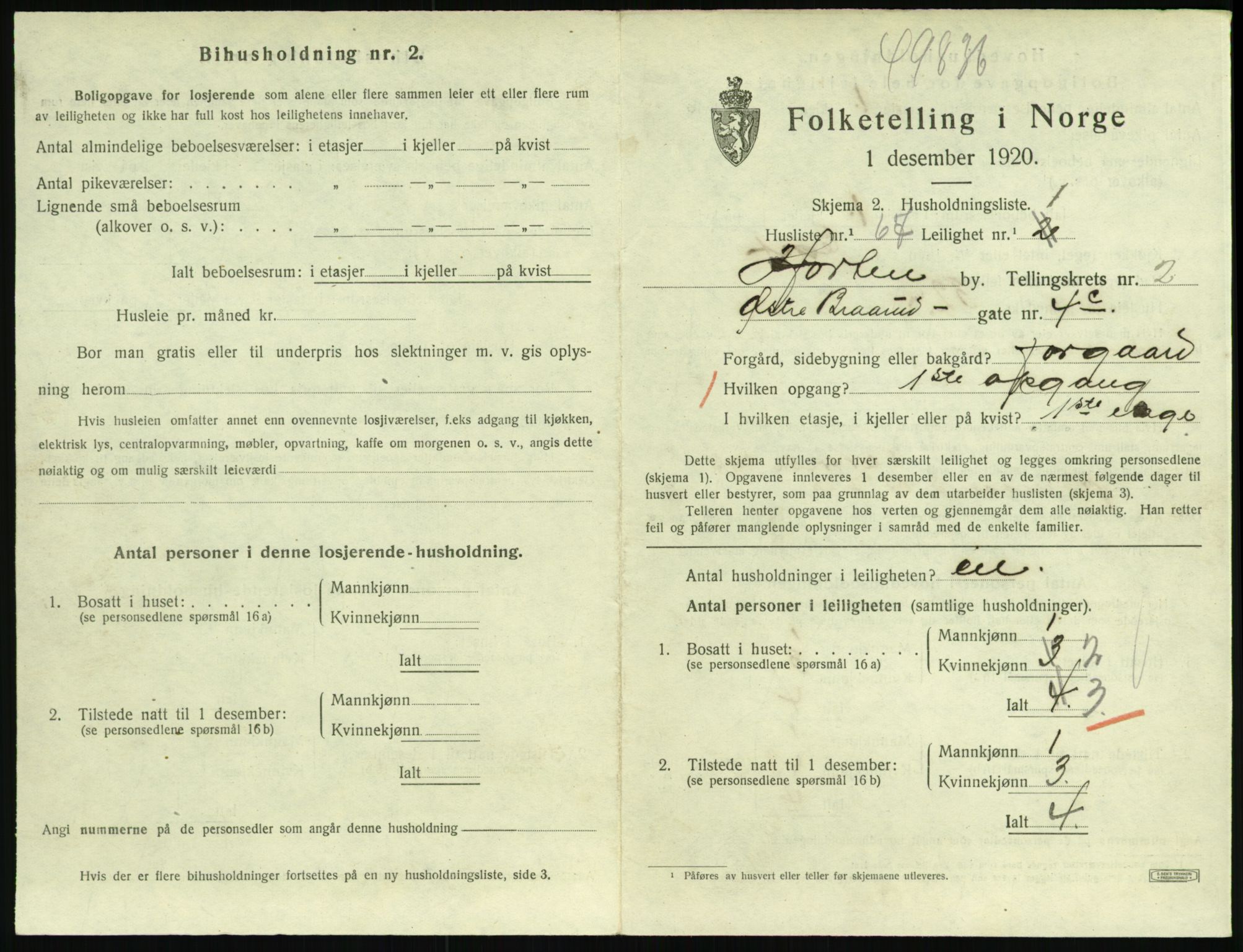 SAKO, Folketelling 1920 for 0703 Horten kjøpstad, 1920, s. 3575