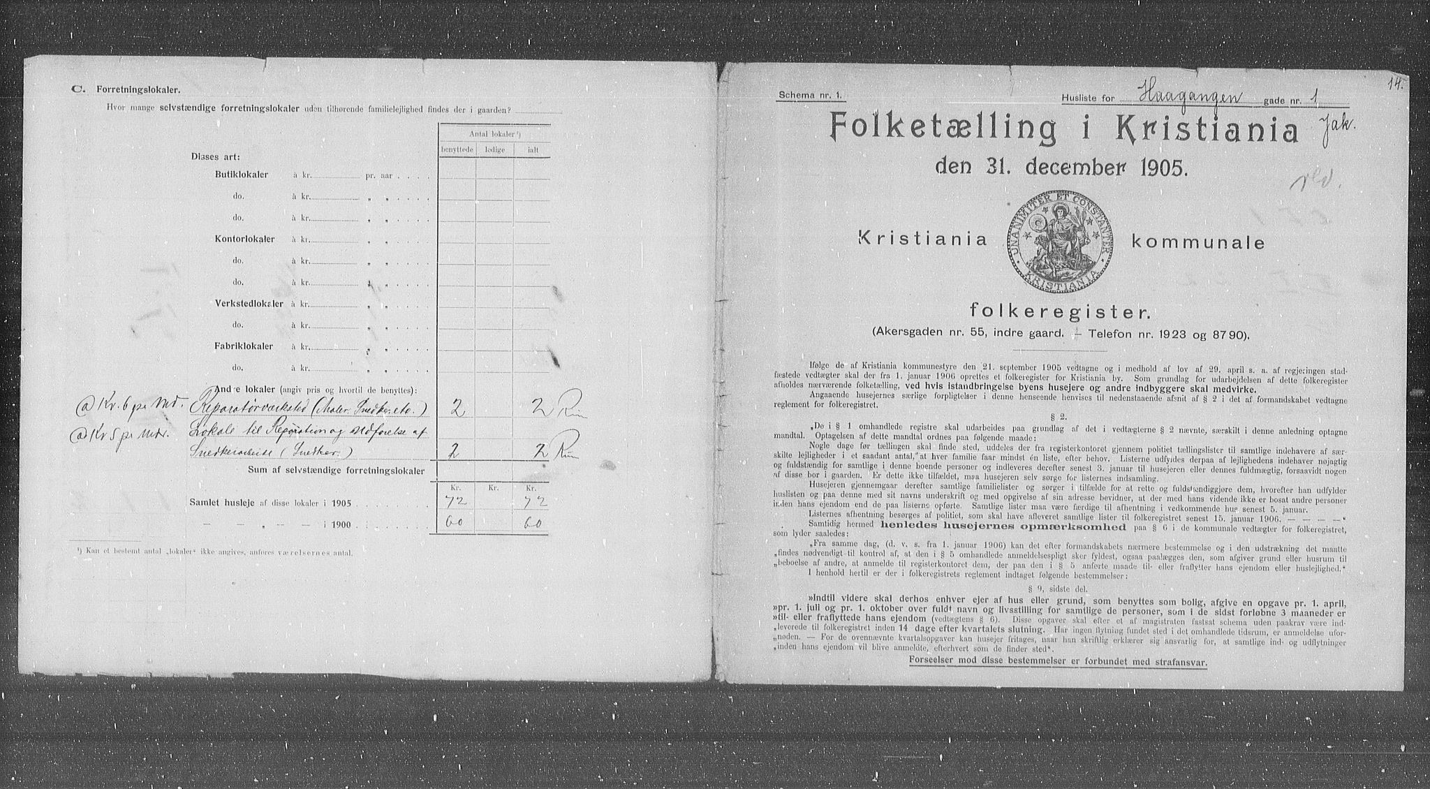 OBA, Kommunal folketelling 31.12.1905 for Kristiania kjøpstad, 1905, s. 22511