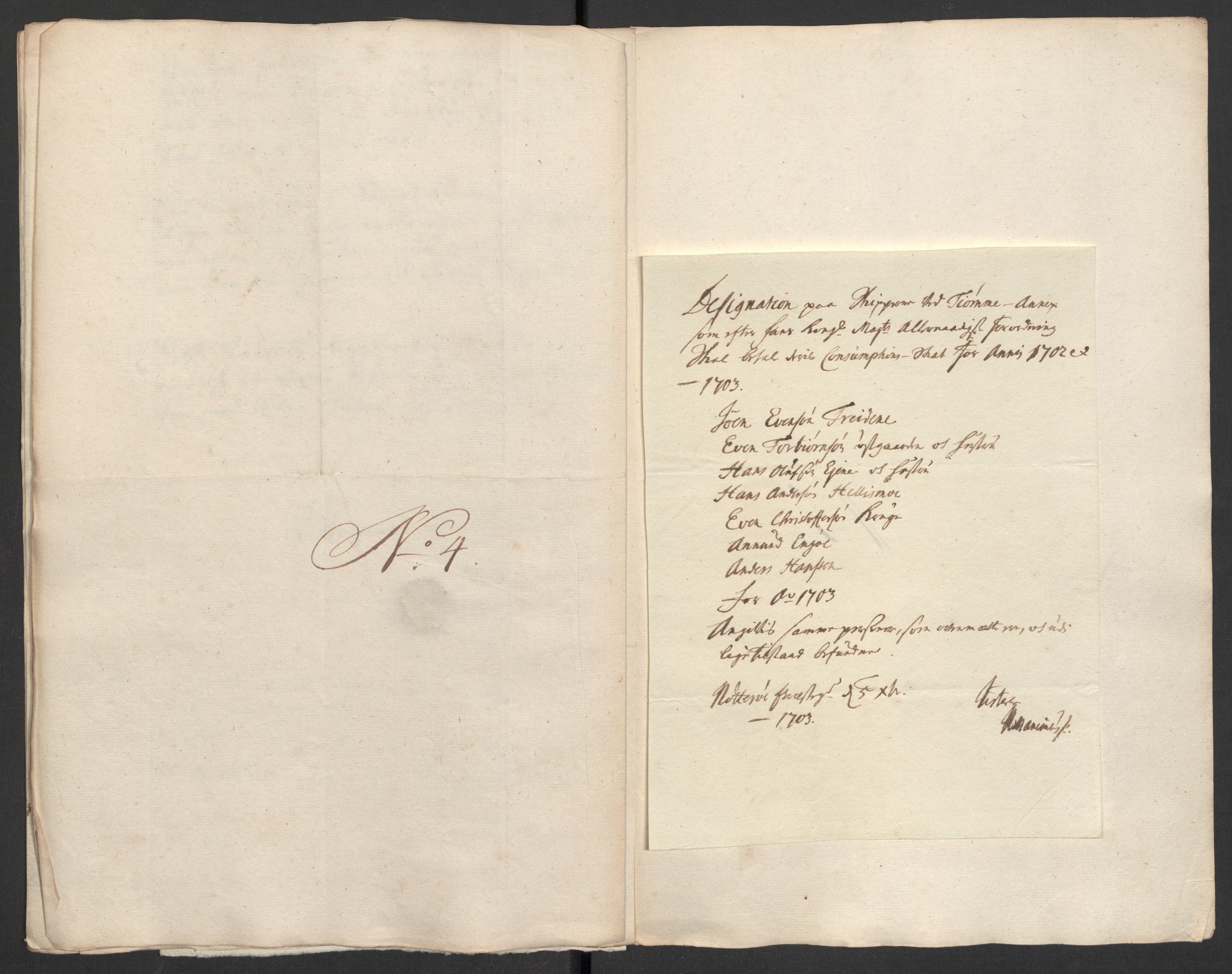 Rentekammeret inntil 1814, Reviderte regnskaper, Fogderegnskap, AV/RA-EA-4092/R33/L1977: Fogderegnskap Larvik grevskap, 1702-1703, s. 108