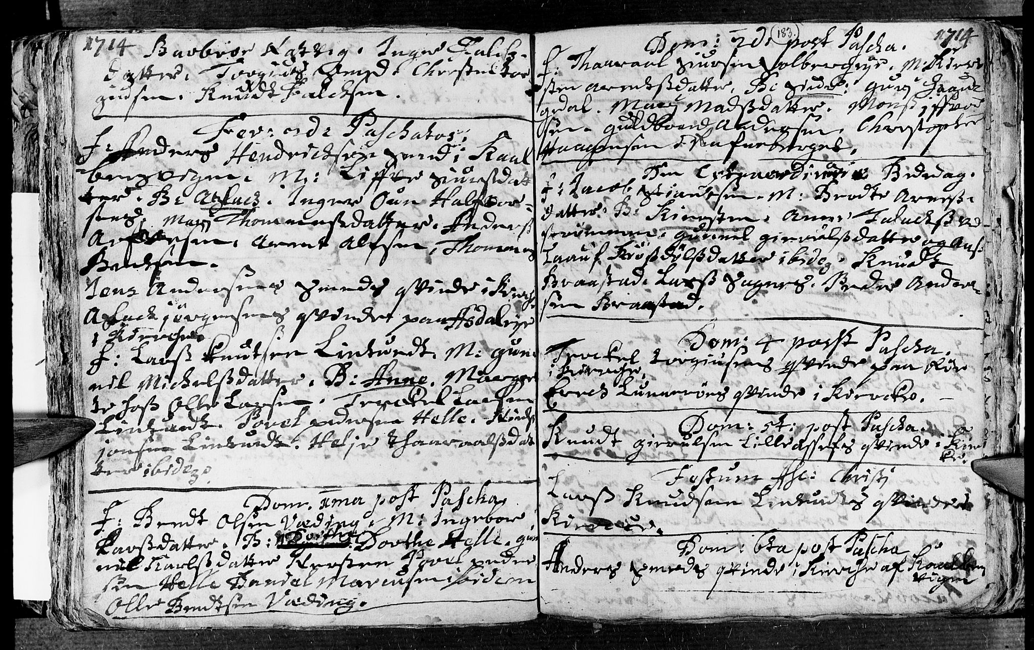 Øyestad sokneprestkontor, AV/SAK-1111-0049/F/Fa/L0002: Ministerialbok nr. A 2, 1692-1722, s. 183