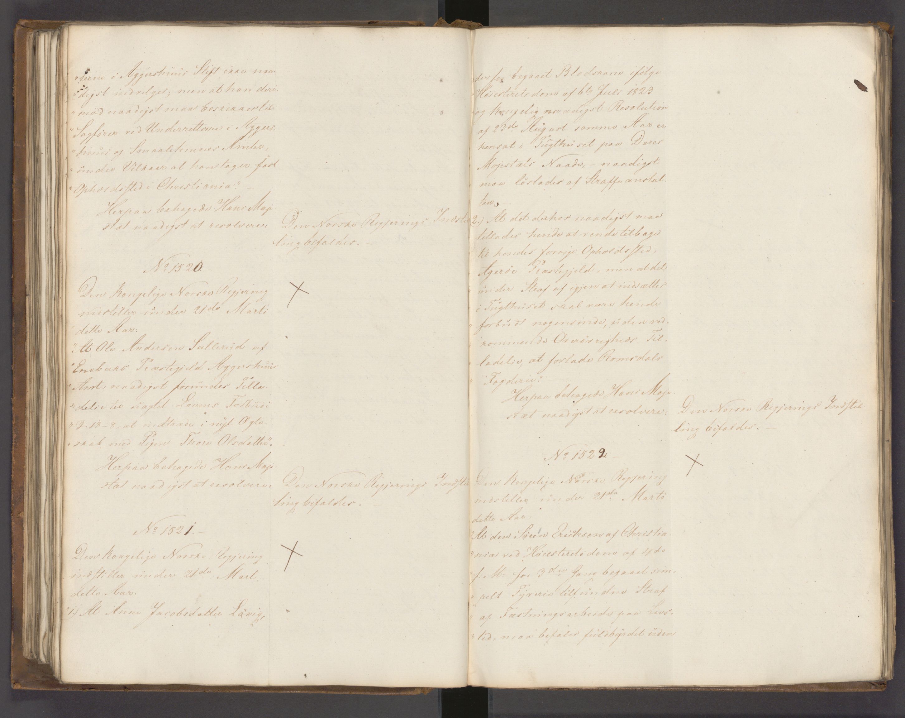 Statsrådssekretariatet, AV/RA-S-1001/A/Ab/L0022: Kgl. res. nr. 1210-1721, 1. halvår, 1826
