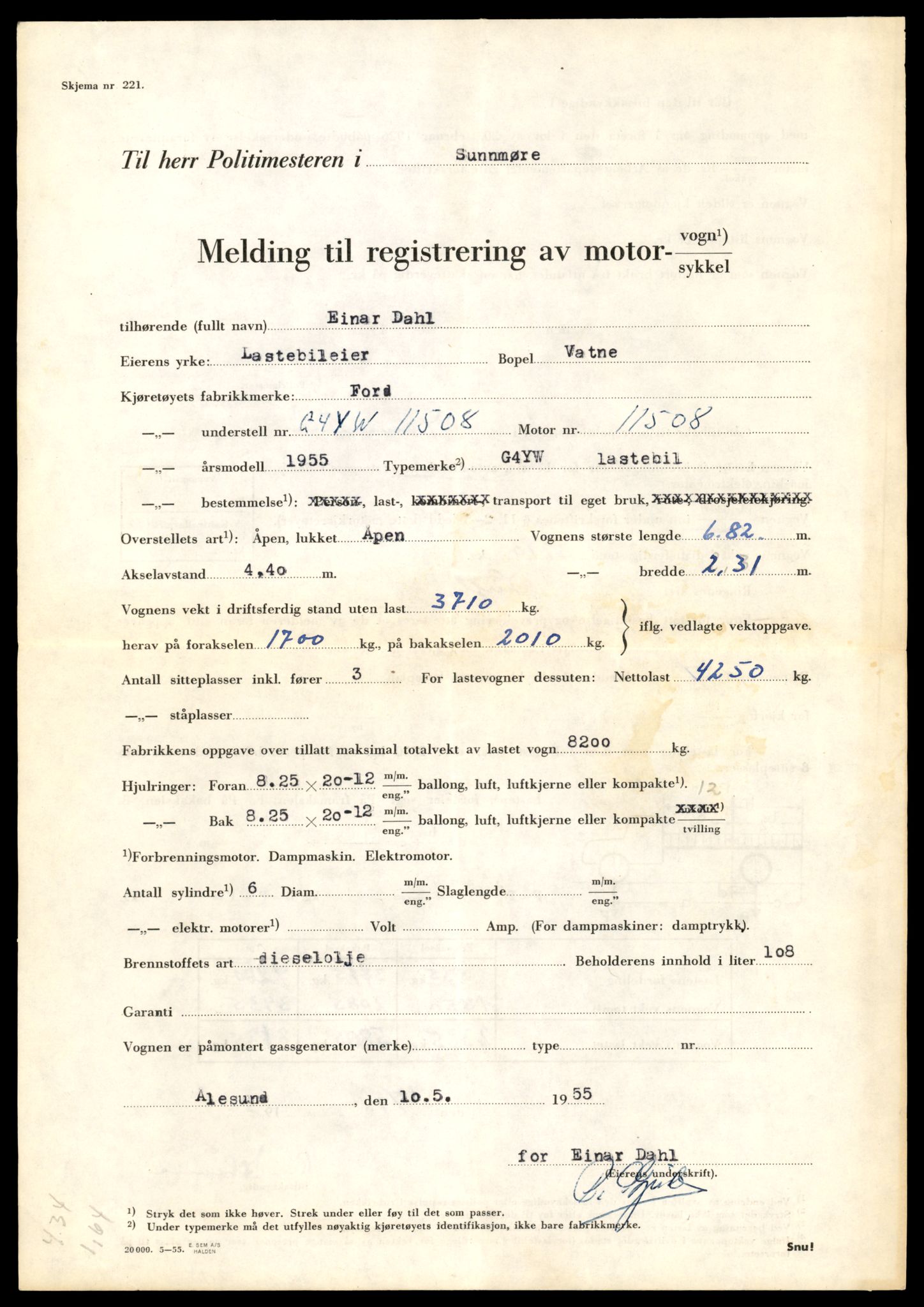 Møre og Romsdal vegkontor - Ålesund trafikkstasjon, AV/SAT-A-4099/F/Fe/L0033: Registreringskort for kjøretøy T 12151 - T 12474, 1927-1998, s. 1253