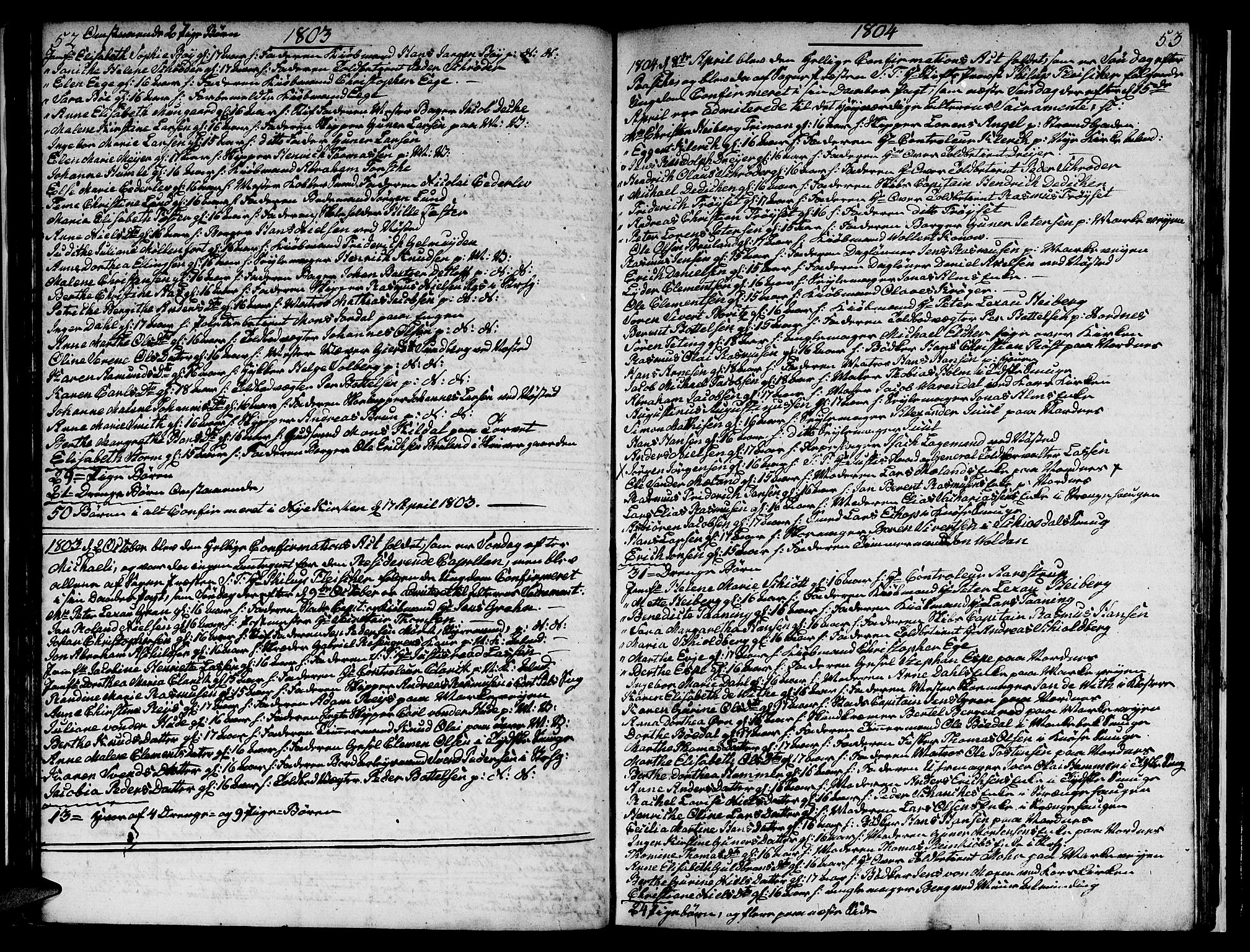 Nykirken Sokneprestembete, AV/SAB-A-77101/H/Hab: Klokkerbok nr. A 1, 1770-1821, s. 52-53