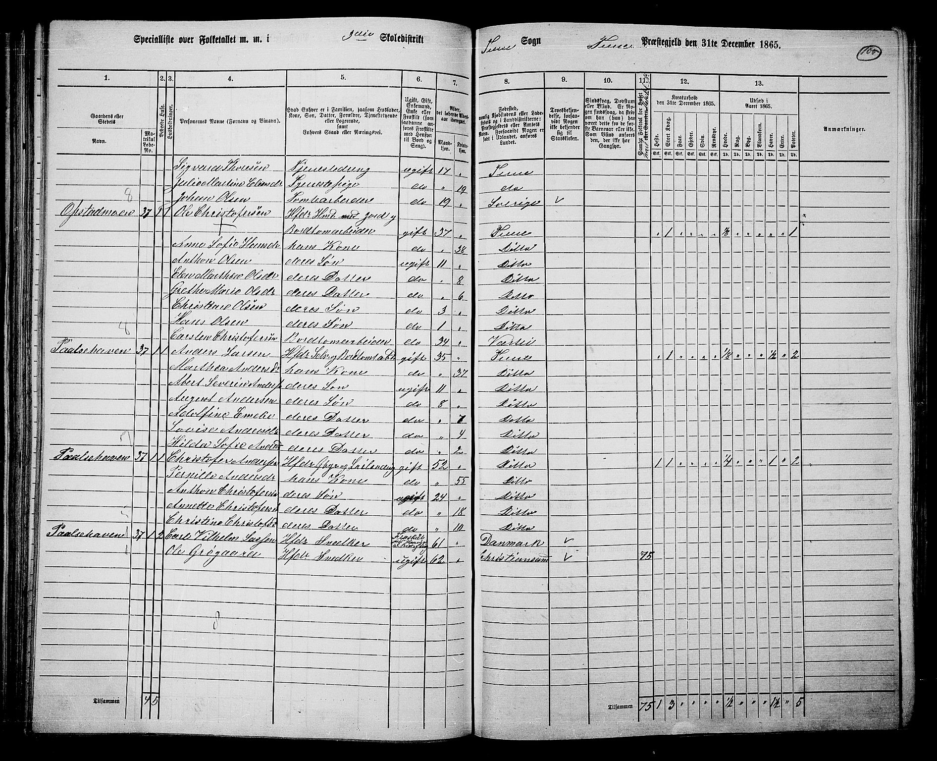 RA, Folketelling 1865 for 0130P Tune prestegjeld, 1865, s. 93