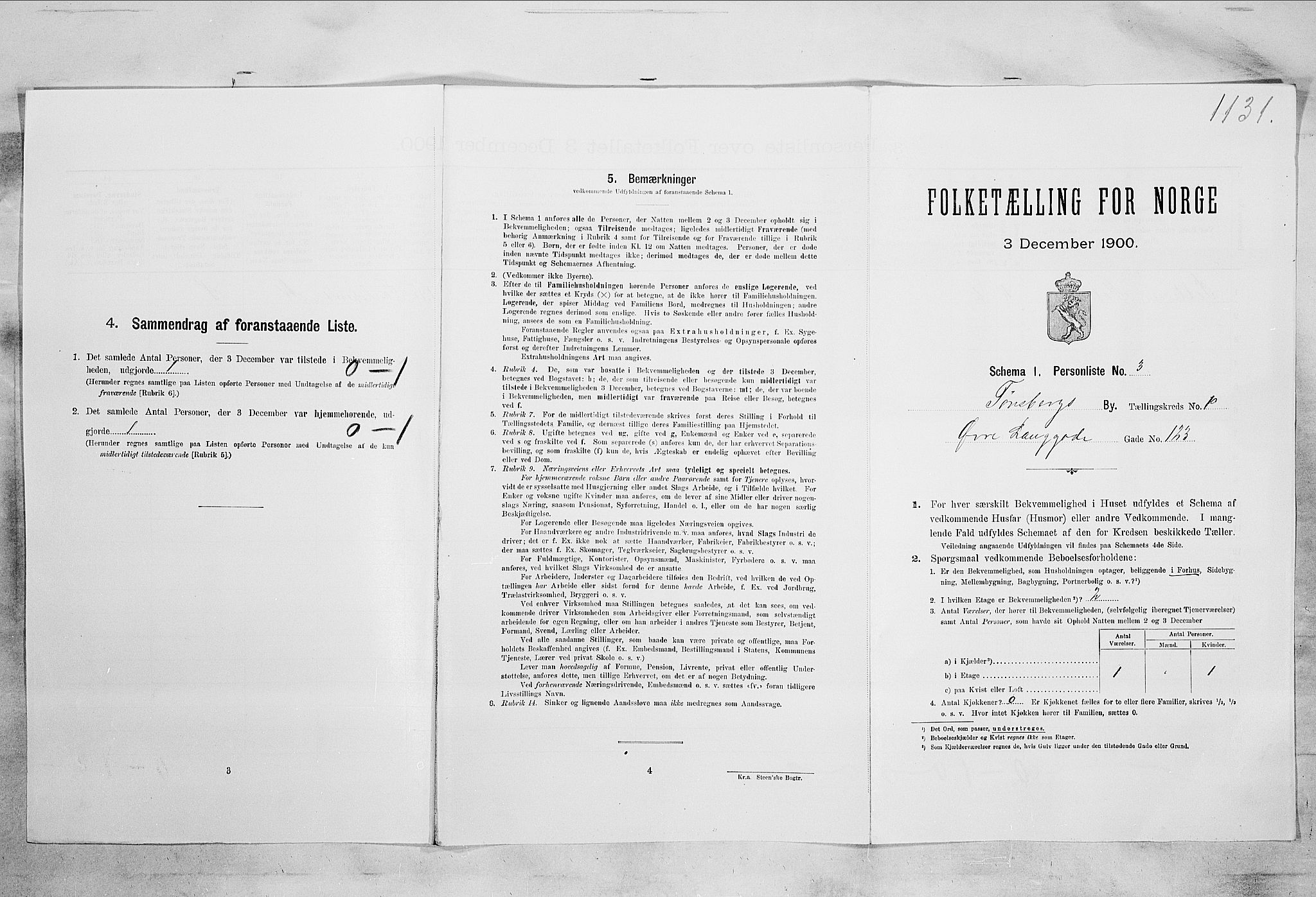 RA, Folketelling 1900 for 0705 Tønsberg kjøpstad, 1900, s. 1492