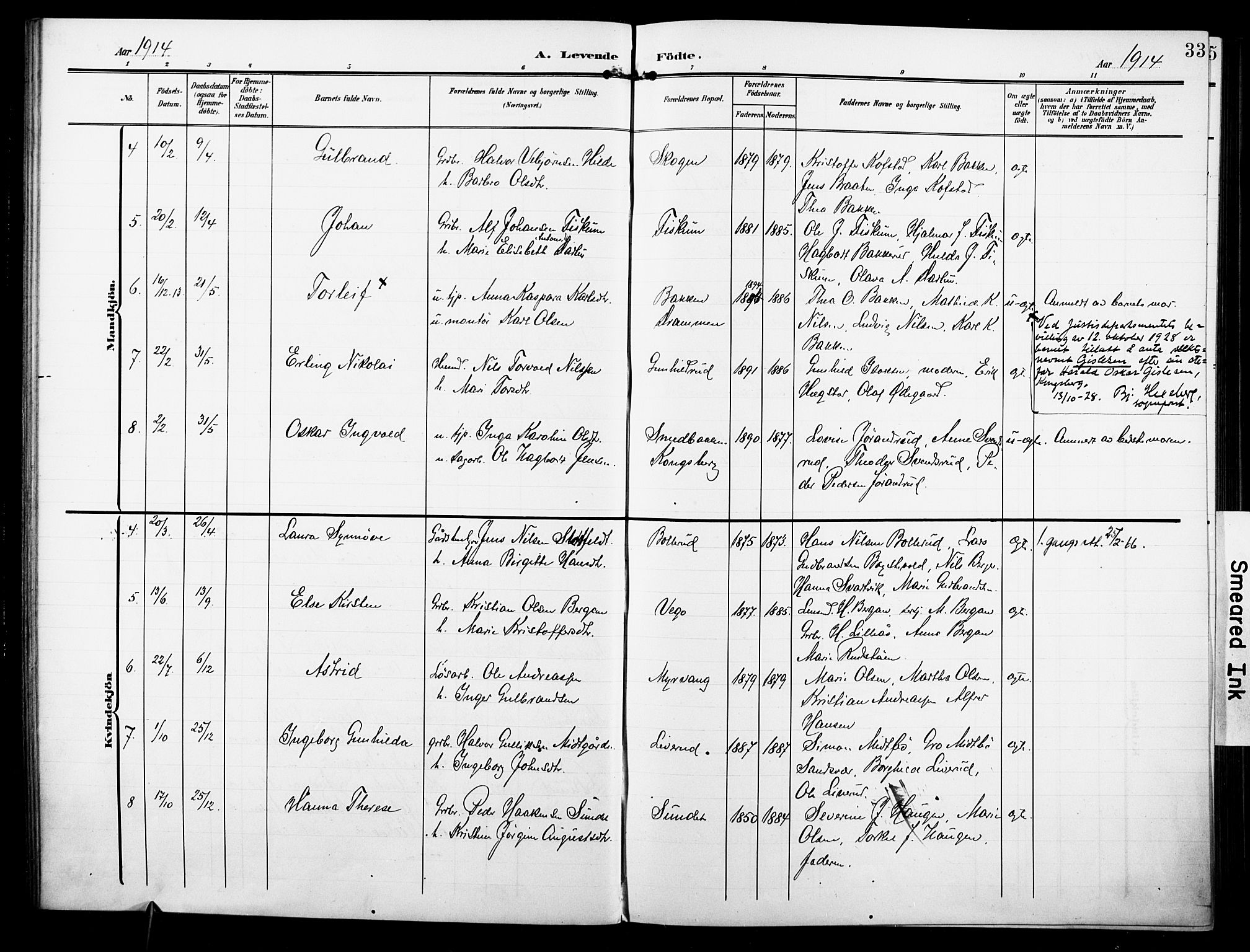 Fiskum kirkebøker, AV/SAKO-A-15/F/Fa/L0004: Ministerialbok nr. 4, 1906-1924, s. 33