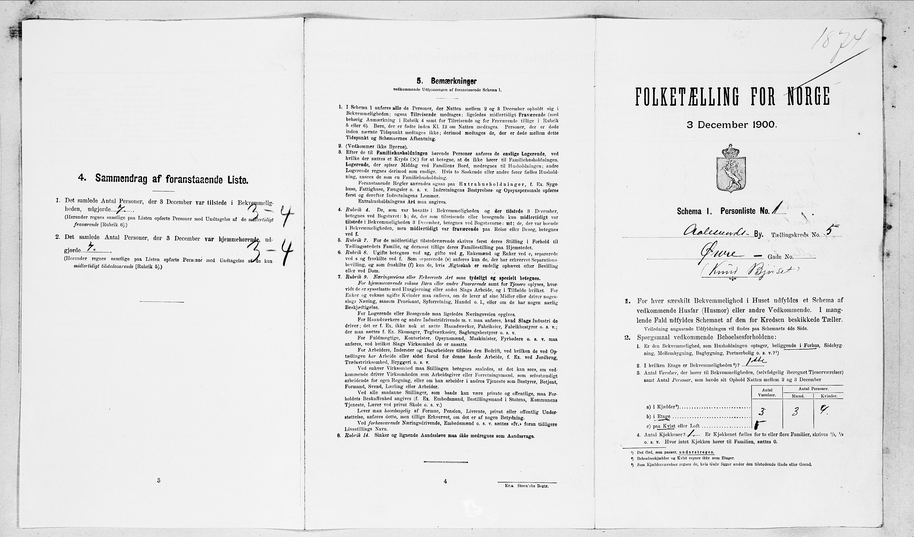 SAT, Folketelling 1900 for 1501 Ålesund kjøpstad, 1900, s. 5872