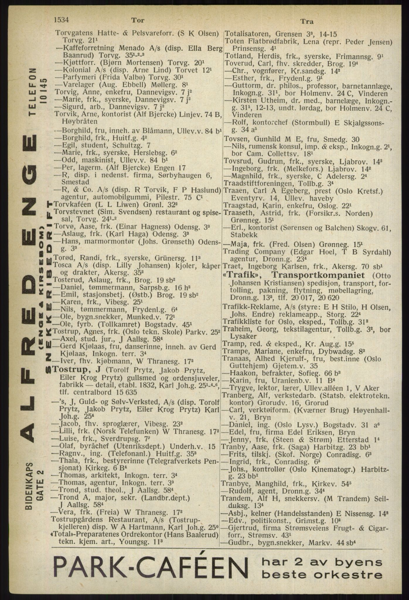 Kristiania/Oslo adressebok, PUBL/-, 1937, s. 1534