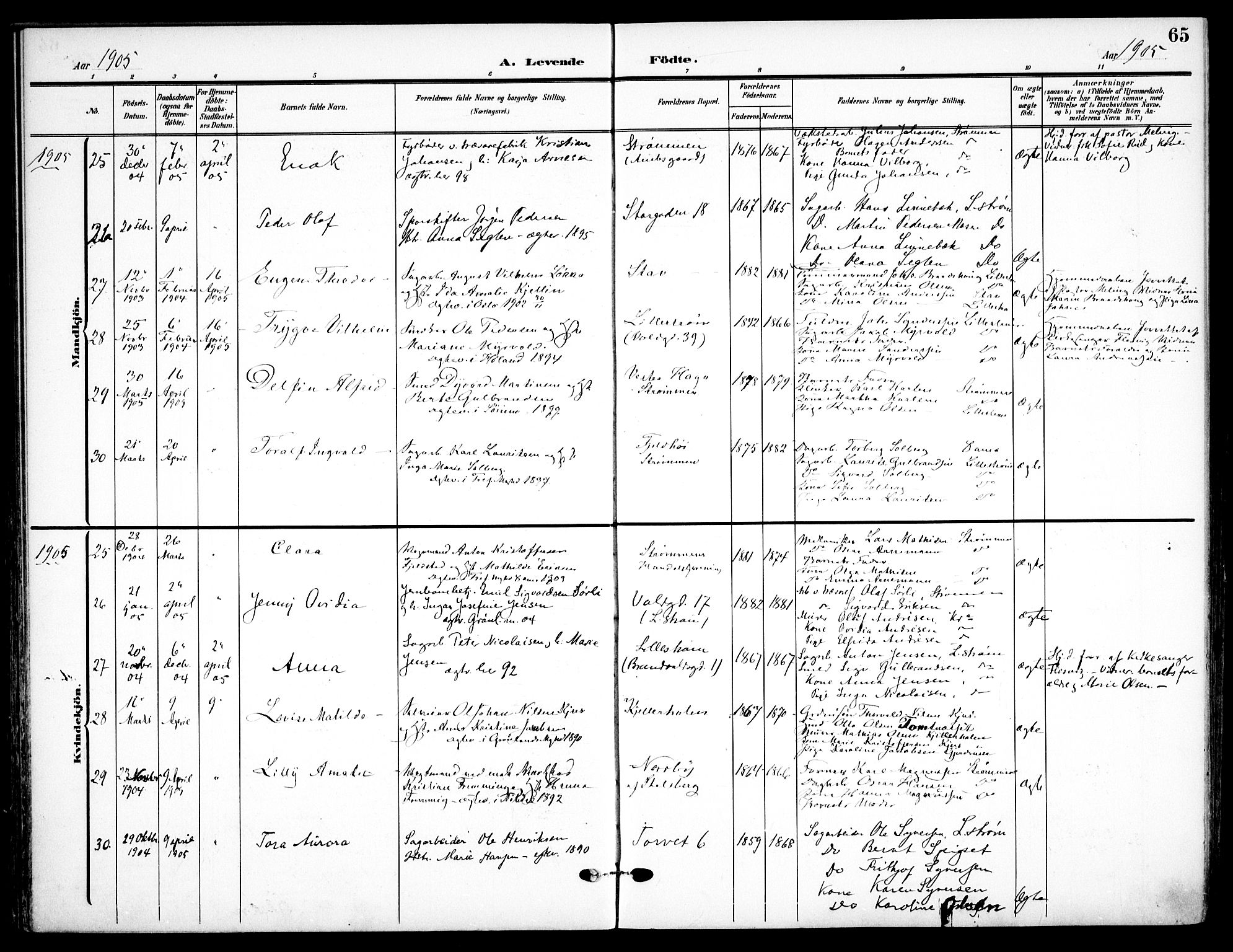 Skedsmo prestekontor Kirkebøker, AV/SAO-A-10033a/F/Fa/L0015: Ministerialbok nr. I 15, 1902-1917, s. 65