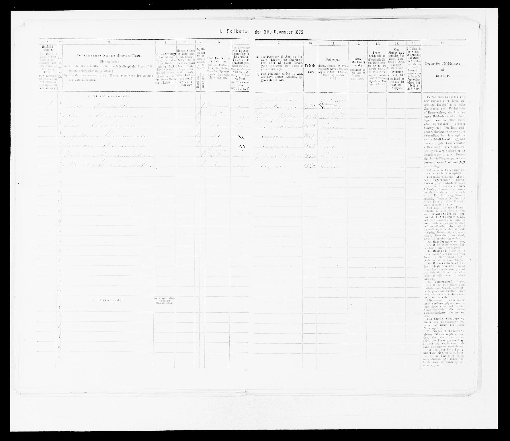 SAB, Folketelling 1875 for 1437L Kinn prestegjeld, Kinn sokn og Svanøy sokn, 1875, s. 948