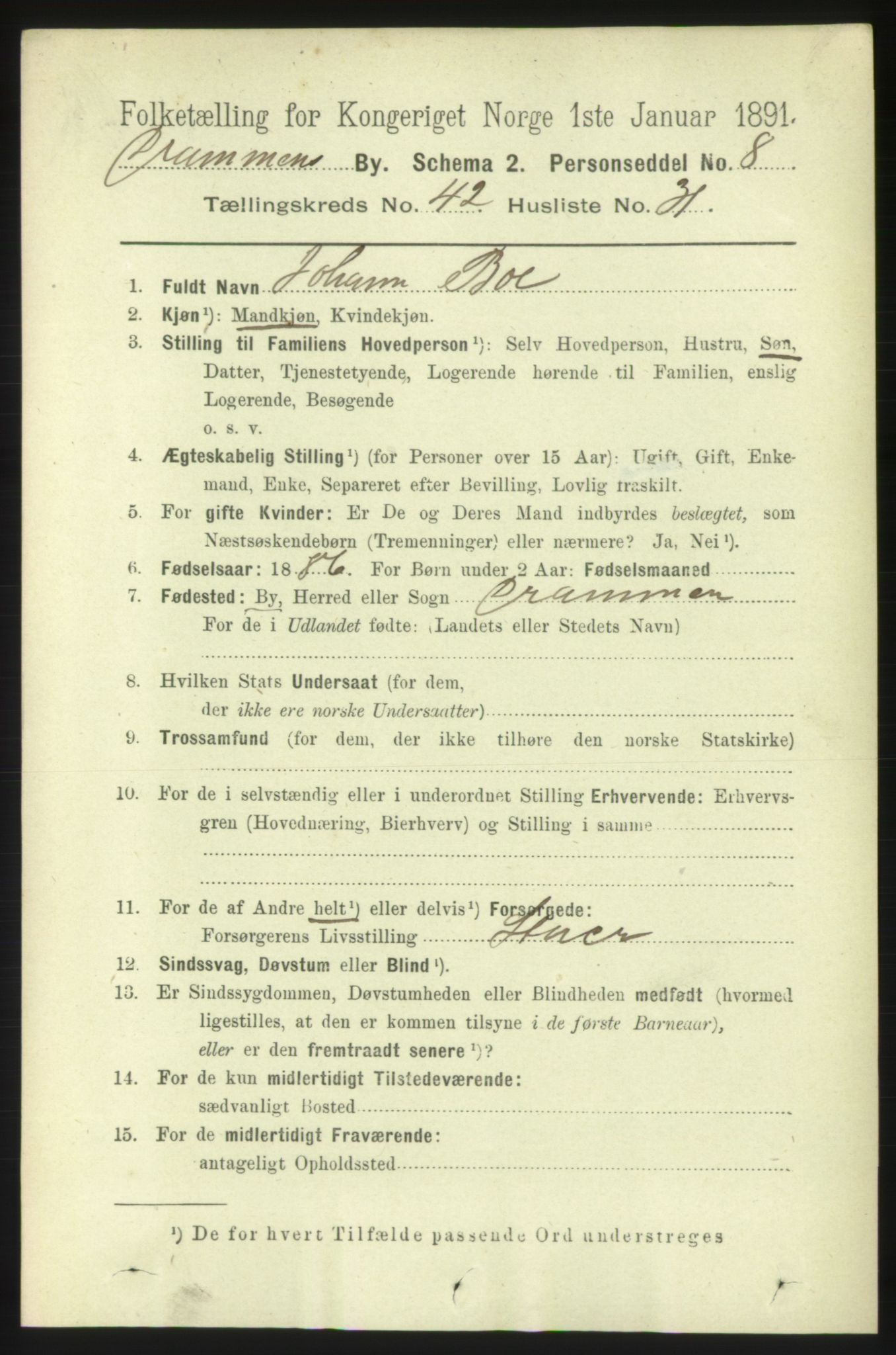 RA, Folketelling 1891 for 0602 Drammen kjøpstad, 1891, s. 24862