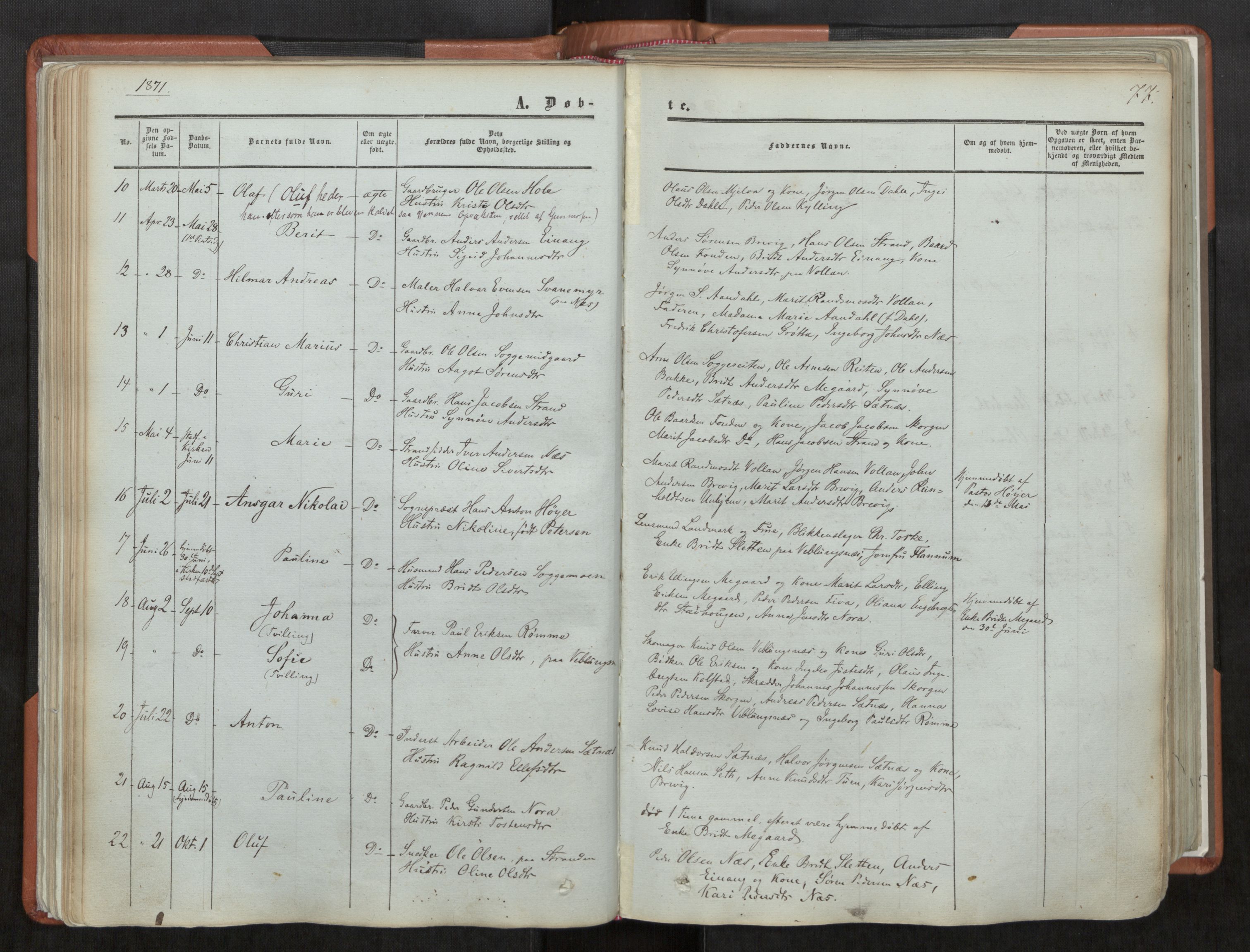 Ministerialprotokoller, klokkerbøker og fødselsregistre - Møre og Romsdal, AV/SAT-A-1454/544/L0572: Ministerialbok nr. 544A05, 1854-1886, s. 77