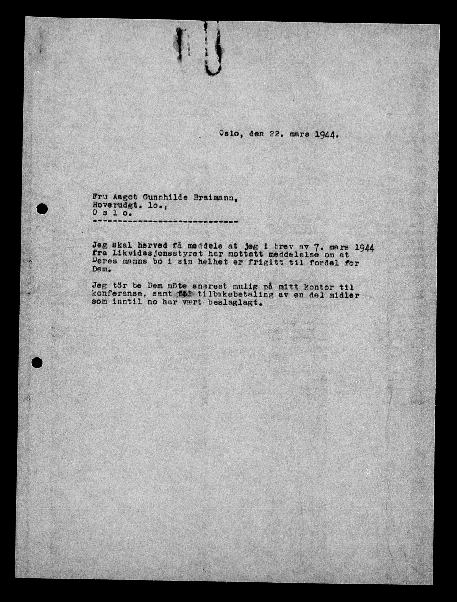Justisdepartementet, Tilbakeføringskontoret for inndratte formuer, AV/RA-S-1564/H/Hc/Hcc/L0927: --, 1945-1947, s. 446