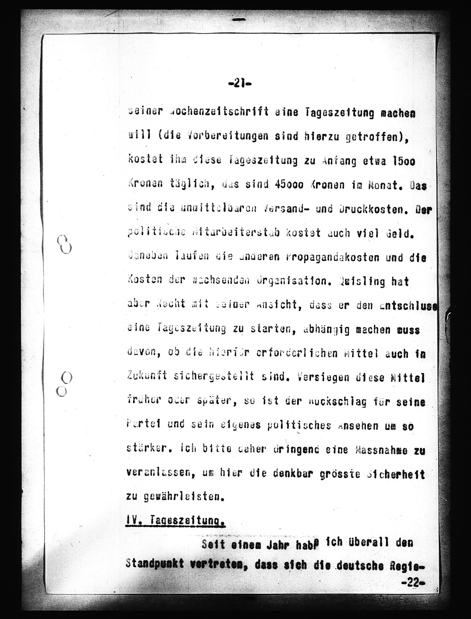 Documents Section, AV/RA-RAFA-2200/V/L0091: Amerikansk mikrofilm "Captured German Documents".
Box No. 953.  FKA jnr. 59/1955., 1935-1942, s. 540