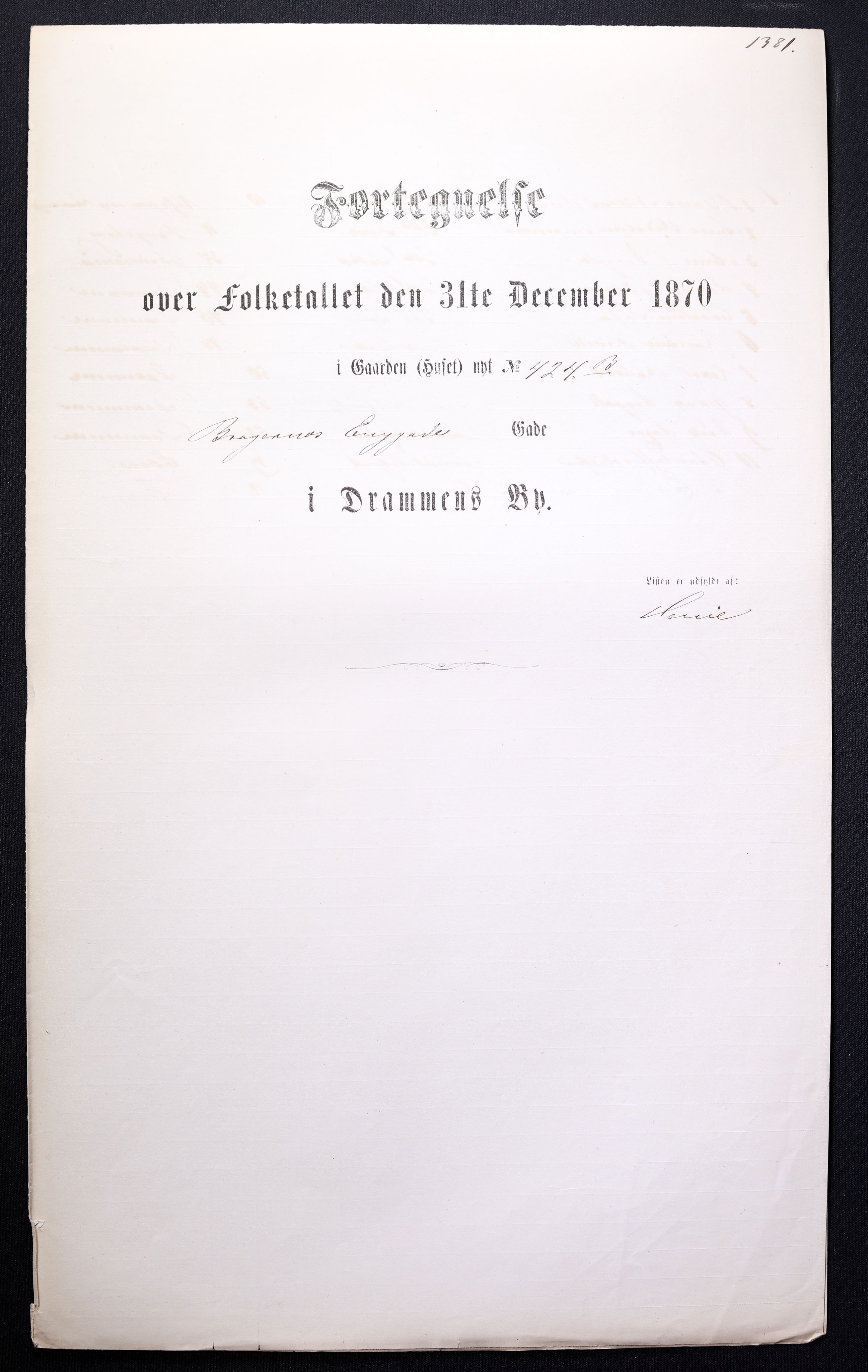 RA, Folketelling 1870 for 0602 Drammen kjøpstad, 1870, s. 91