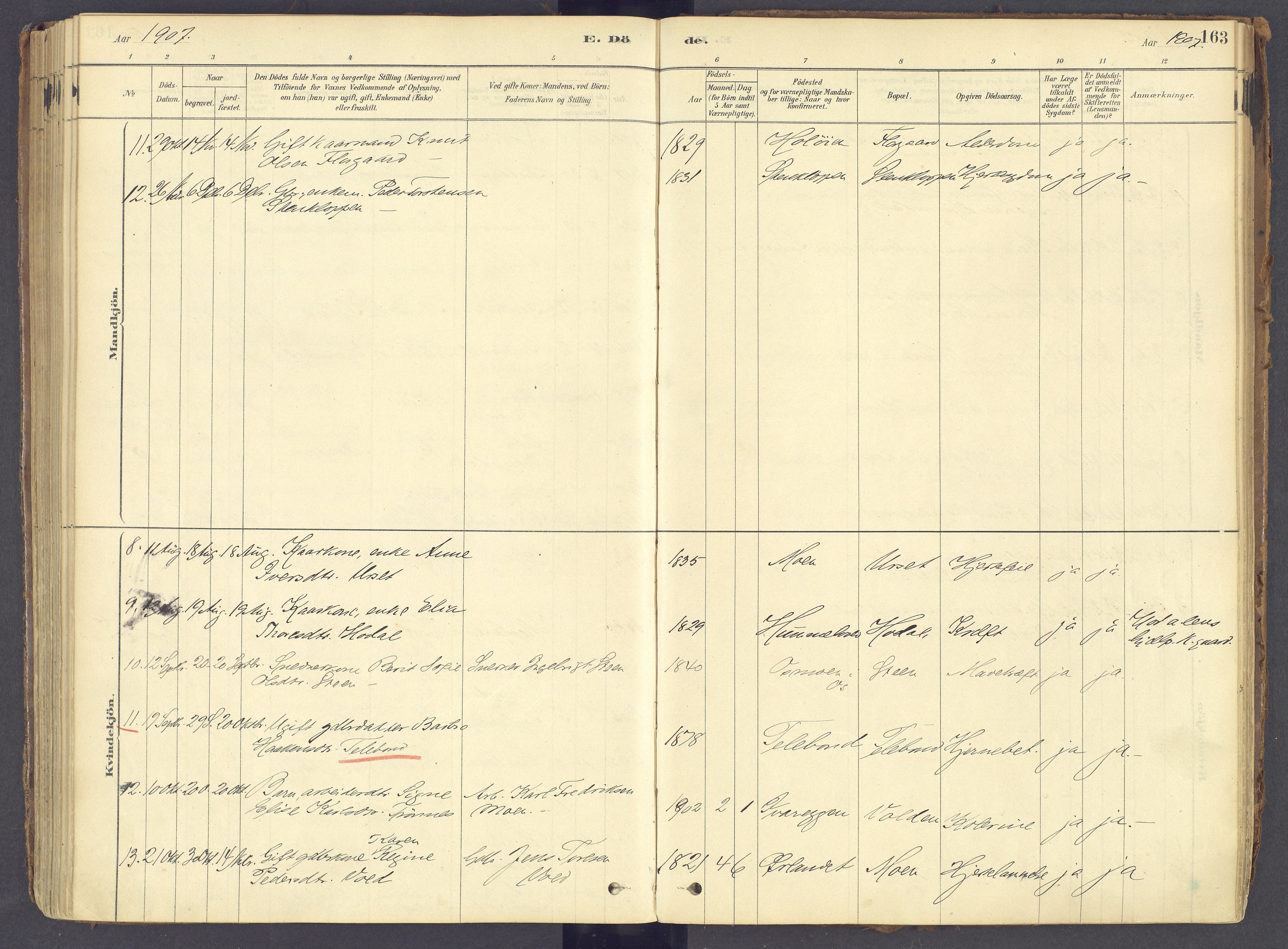 Tolga prestekontor, AV/SAH-PREST-062/K/L0011: Ministerialbok nr. 11, 1877-1920, s. 163